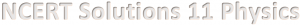 NCERT Solutions for Class 11 Physics PDF
