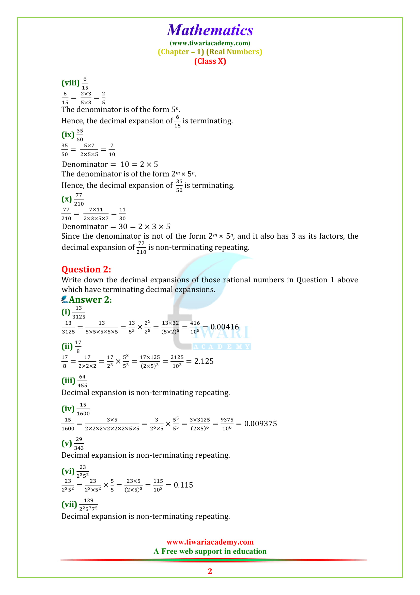 NCERT Solutions for class 10 Maths Chapter 1 Exercise 1.4 in English medium