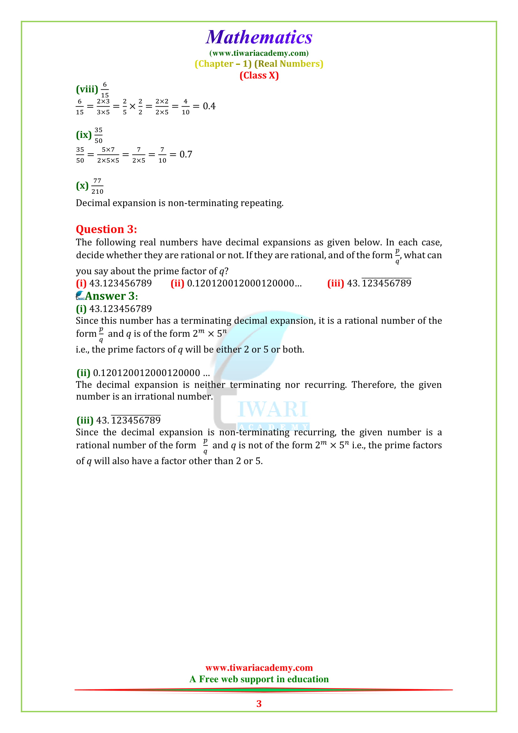 Class 10 maths chapter 1 ex. 1.4 in english