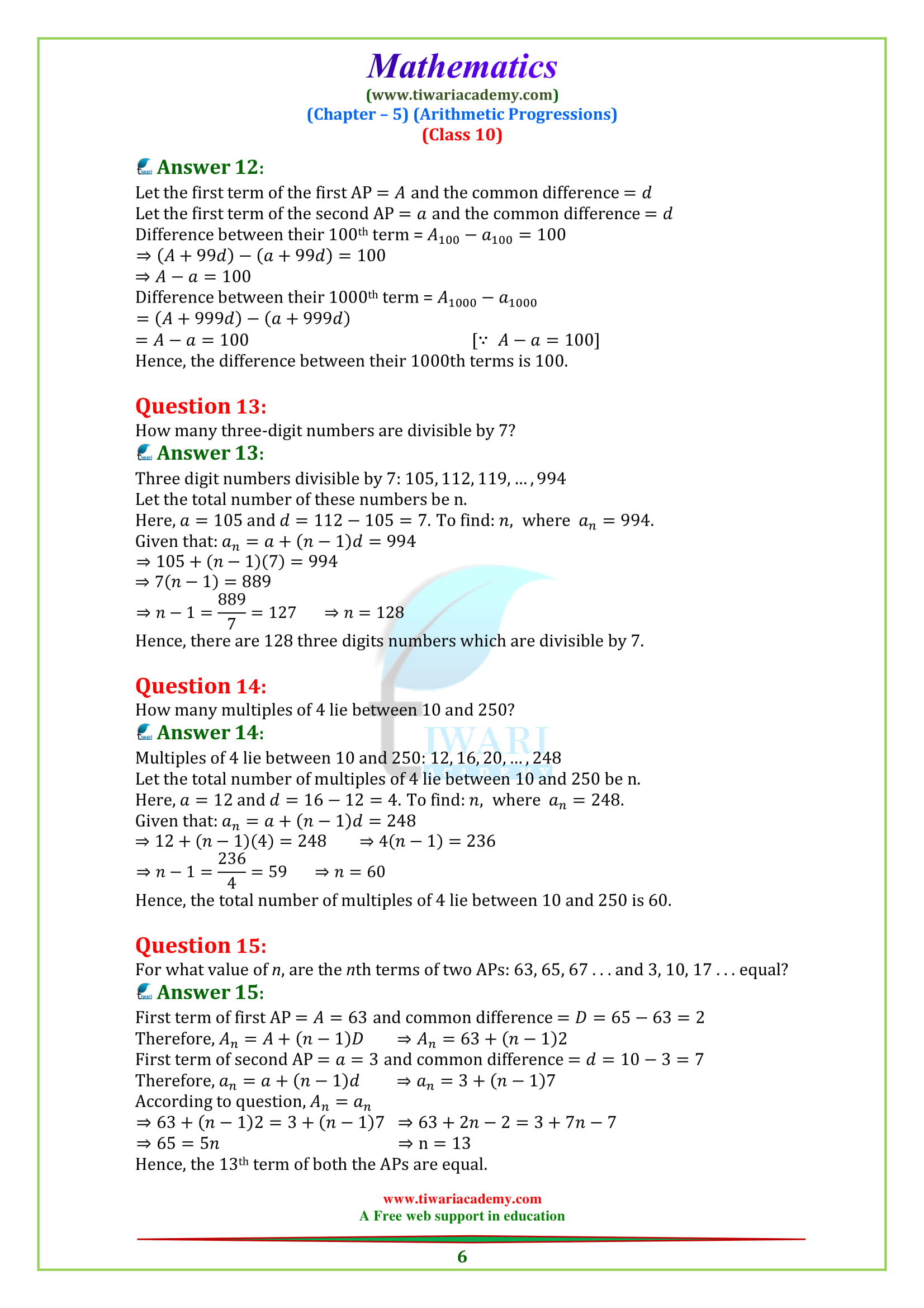 case study maths class 10 chapter 4