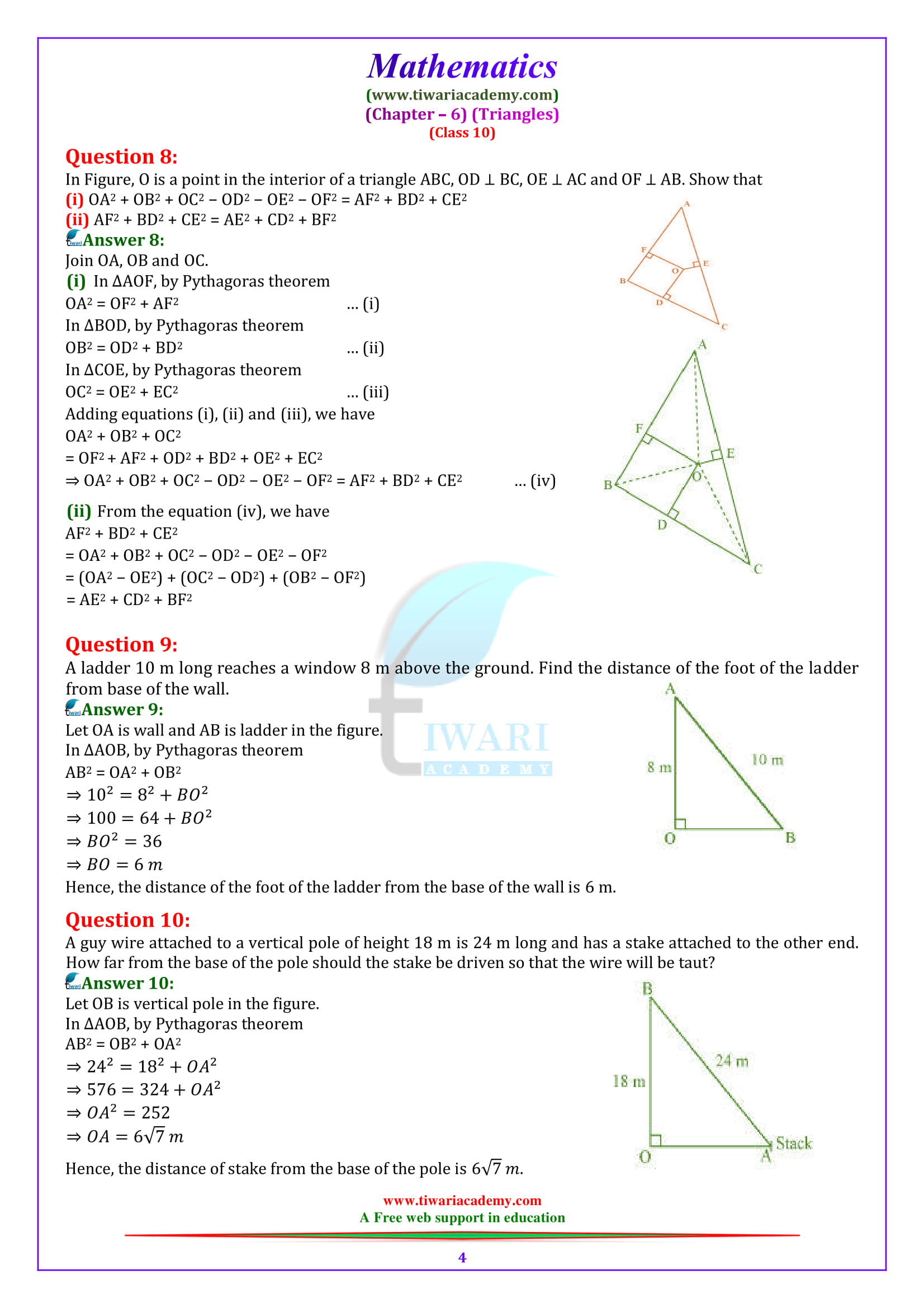 NCERT Solutions for Class 10 Maths Chapter 6 Exercise 6.5 in updated form