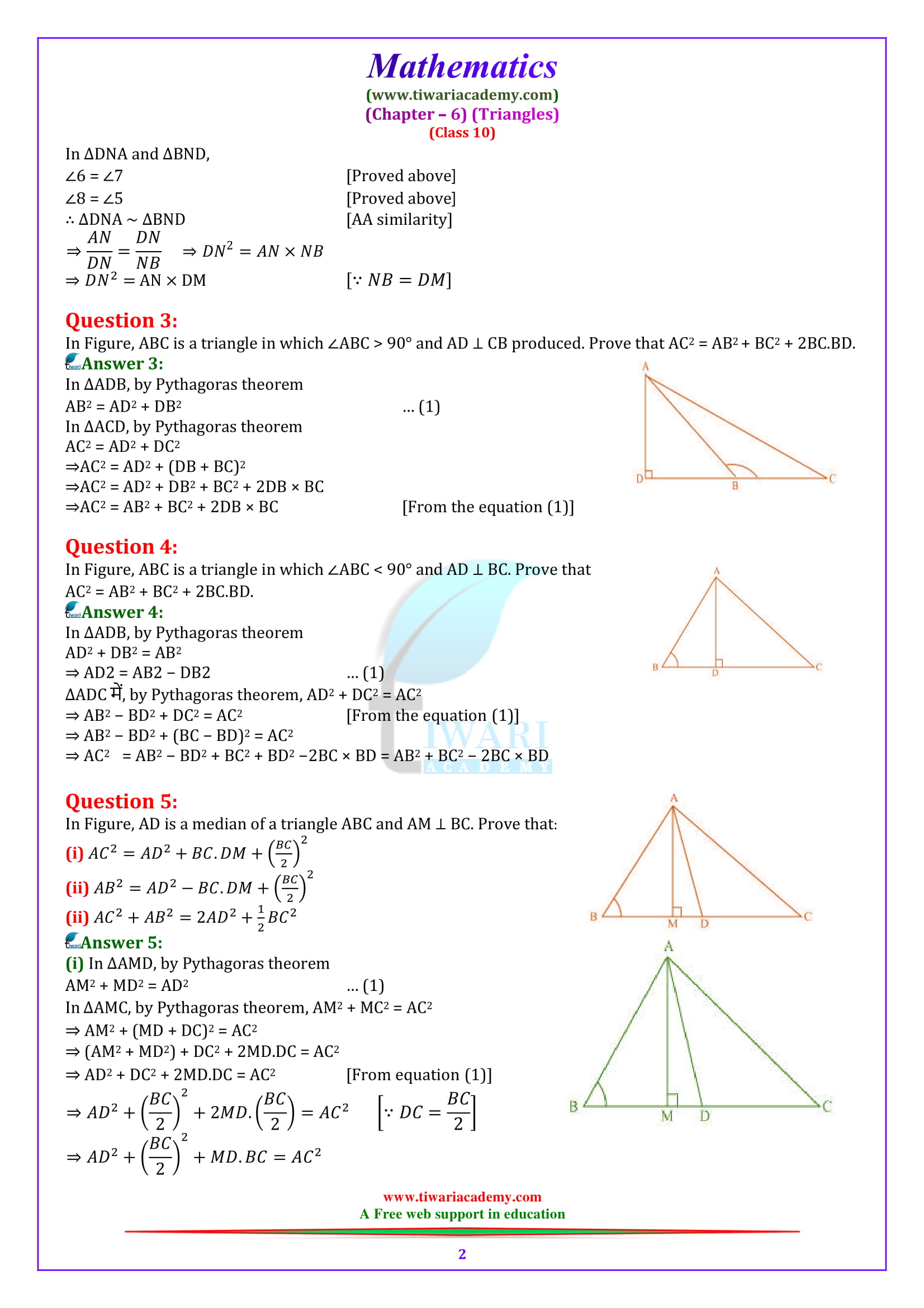 NCERT Solutions for Class 10 Maths Chapter 6 Exercise 6.6 in English medium PDF