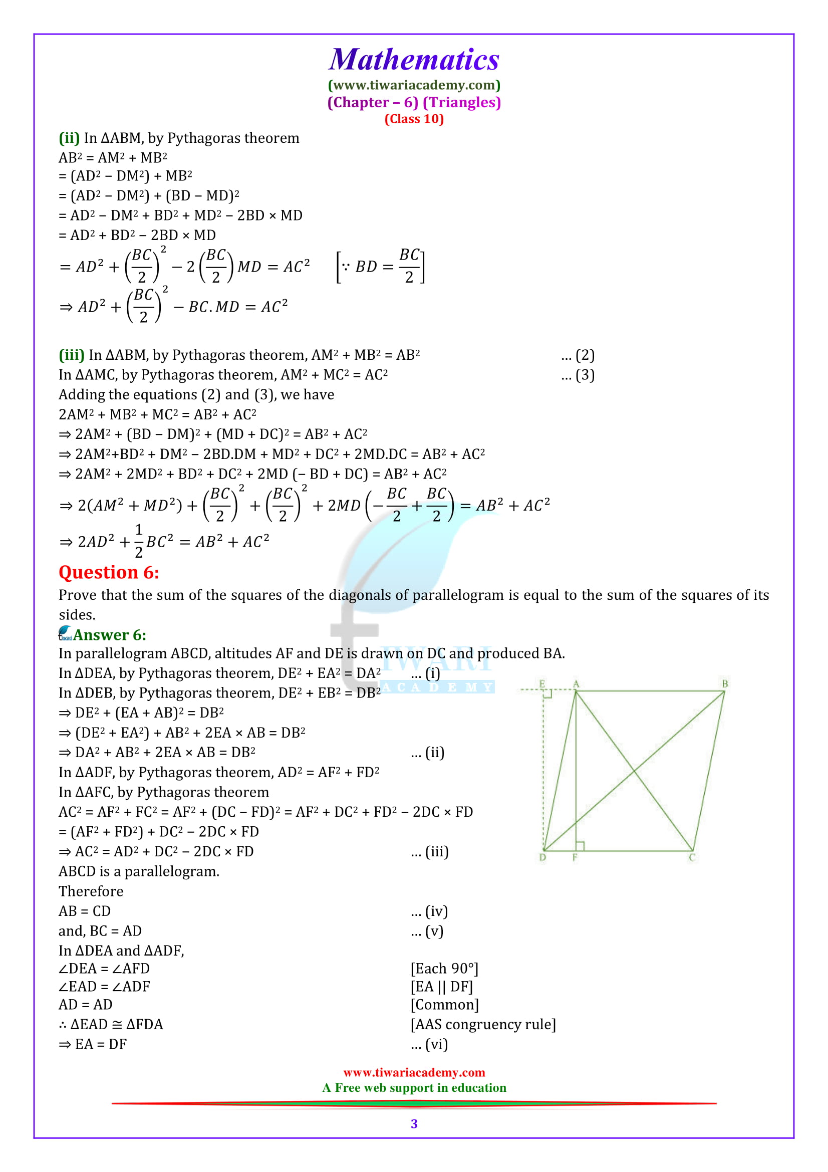 NCERT Solutions for Class 10 Maths Chapter 6 Exercise 6.6 updated for 2018-19