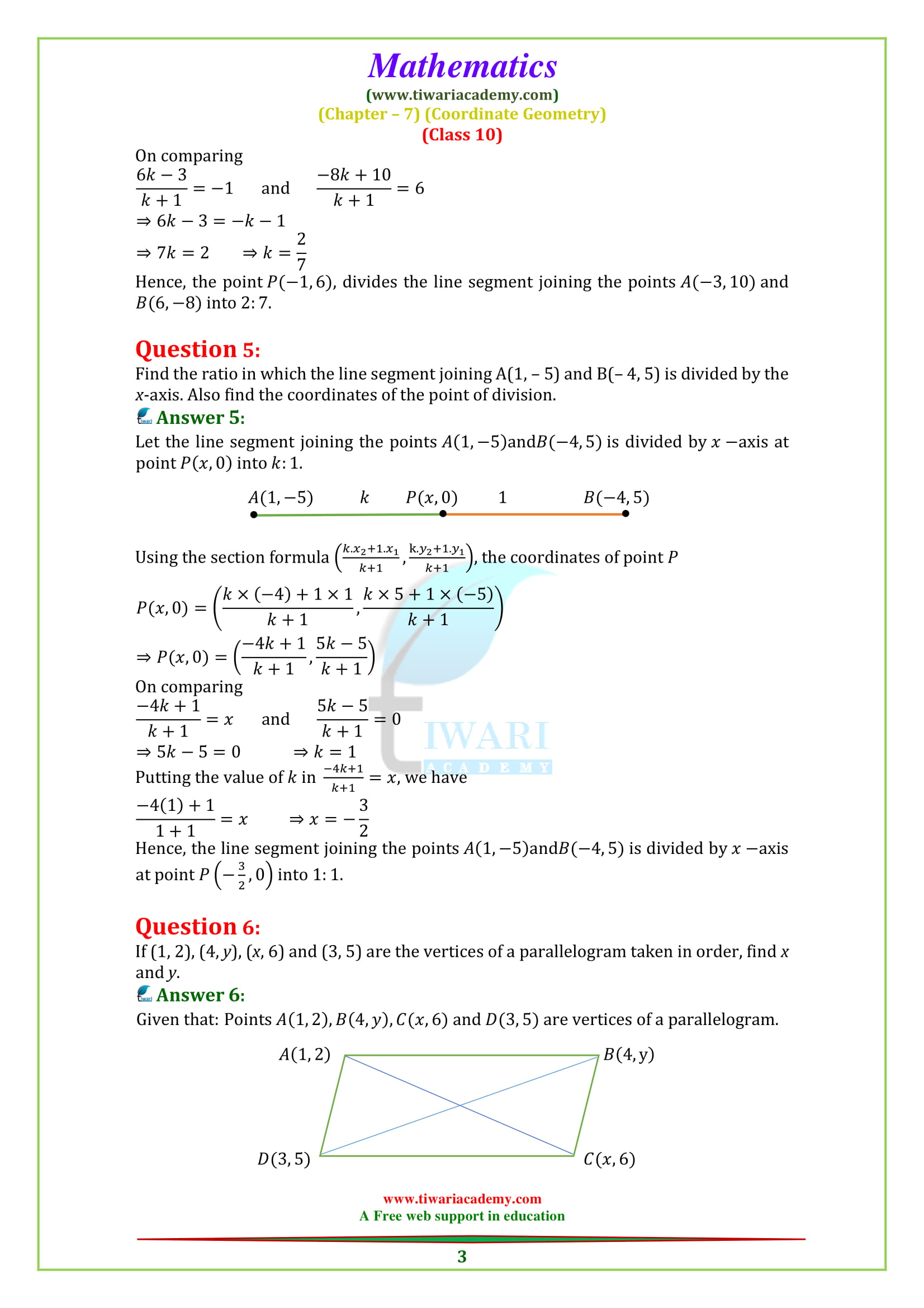 NCERT Solutions for Class 10 Maths Chapter 7 Exercise 7.2 in English medium sols