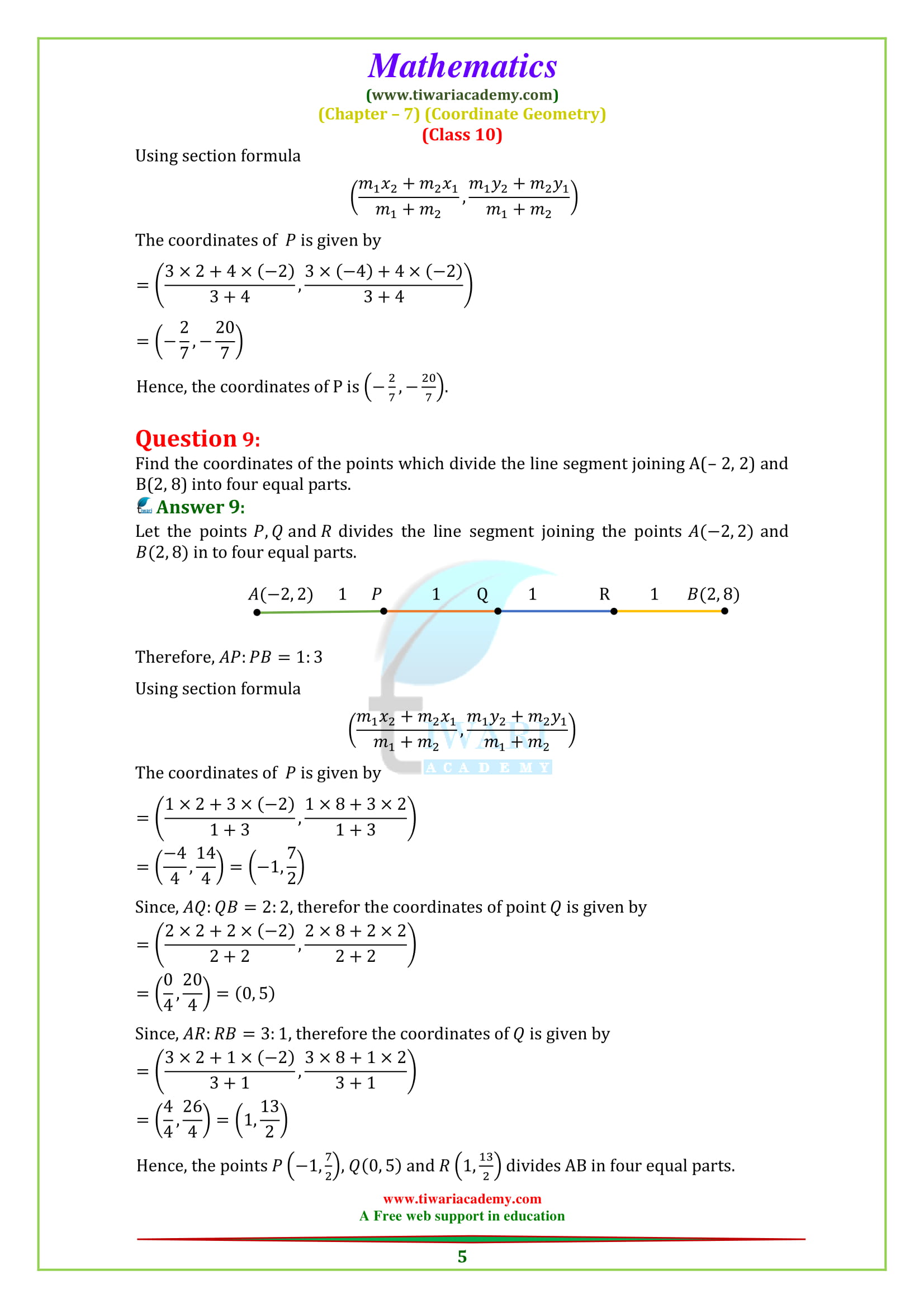 10 Maths exercise 7.2 Solutions for 2018-19