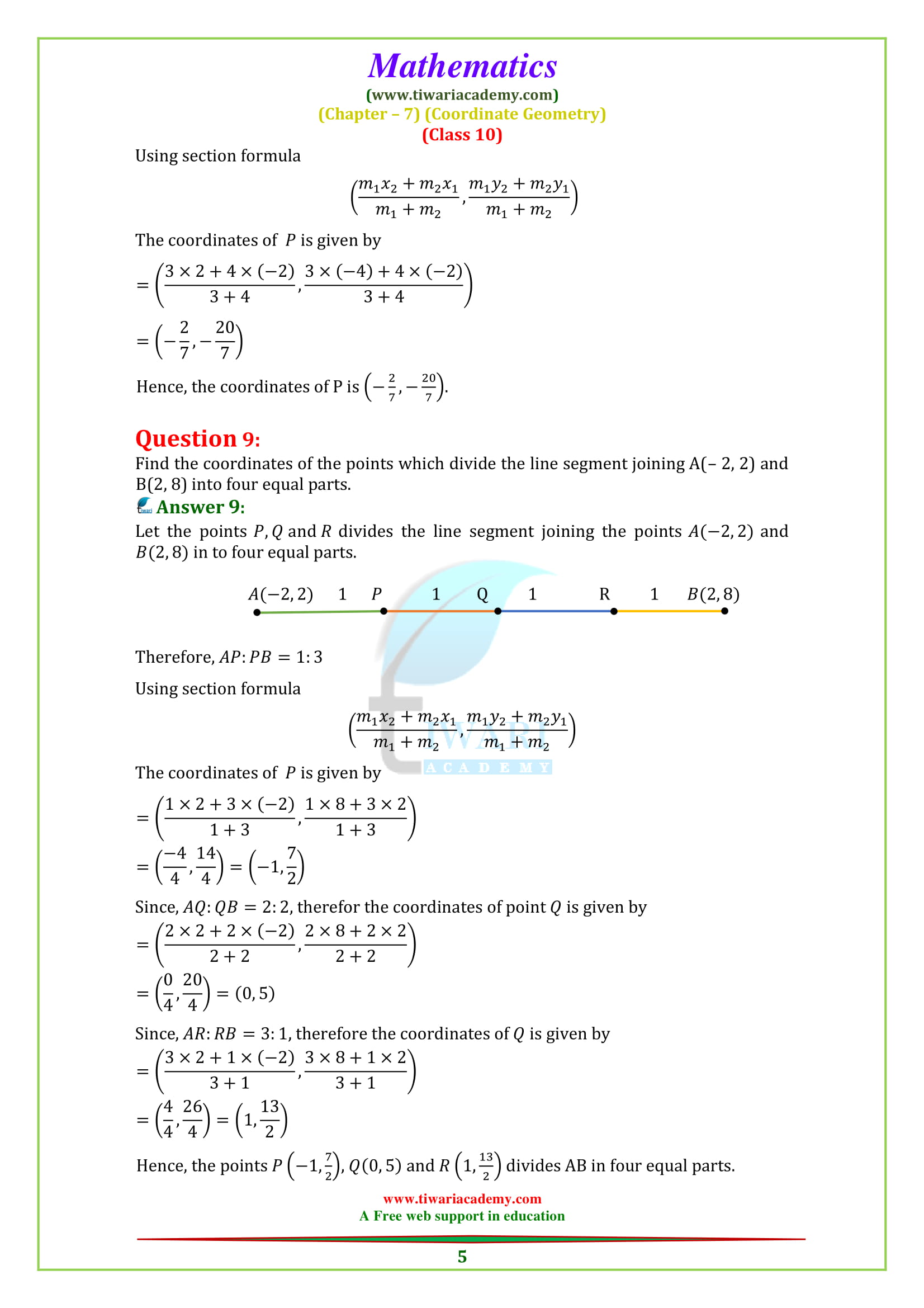 10 Maths exercise 7.2 Solutions for 2018-19