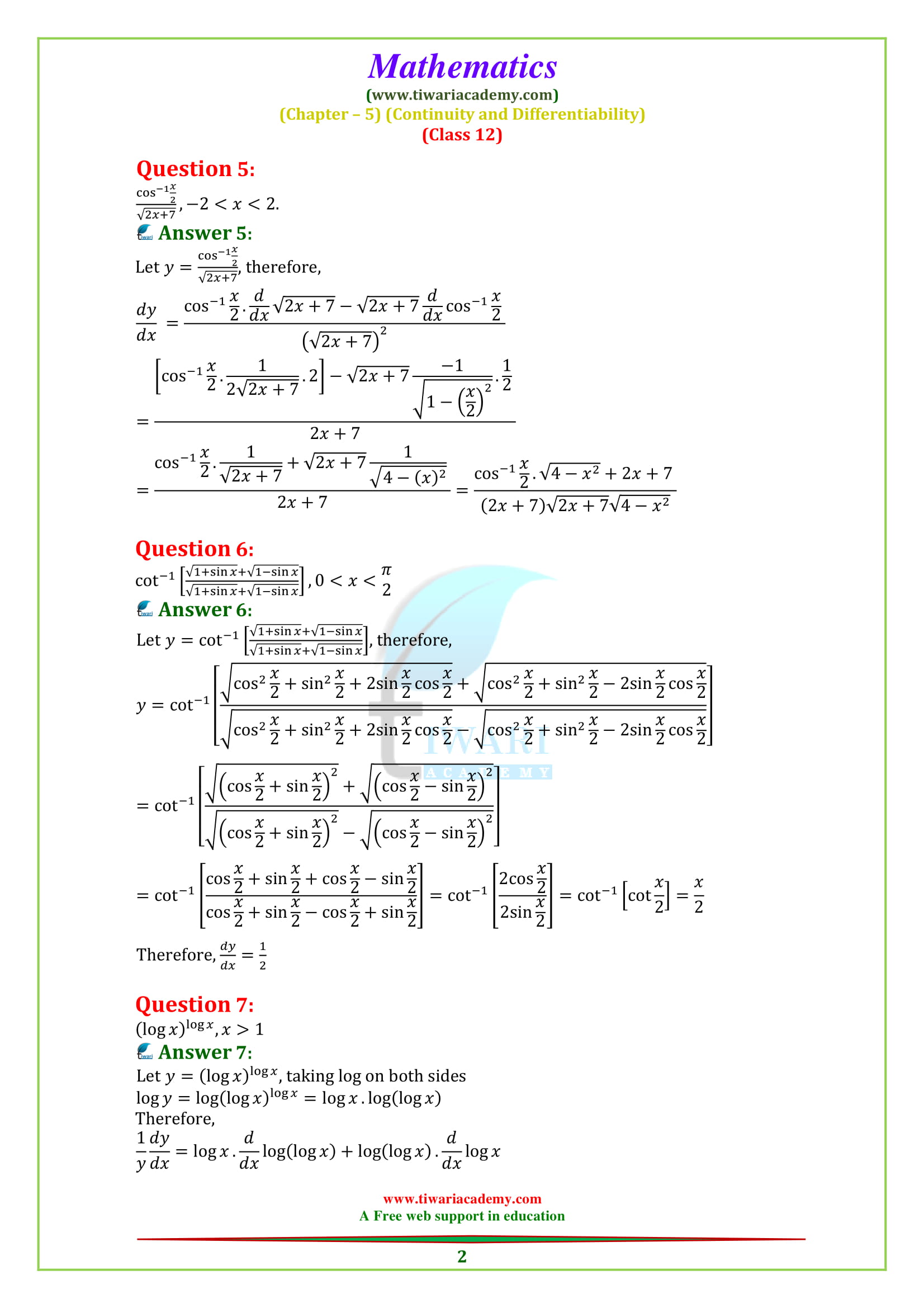 Class 12 Maths Misc. Exercise