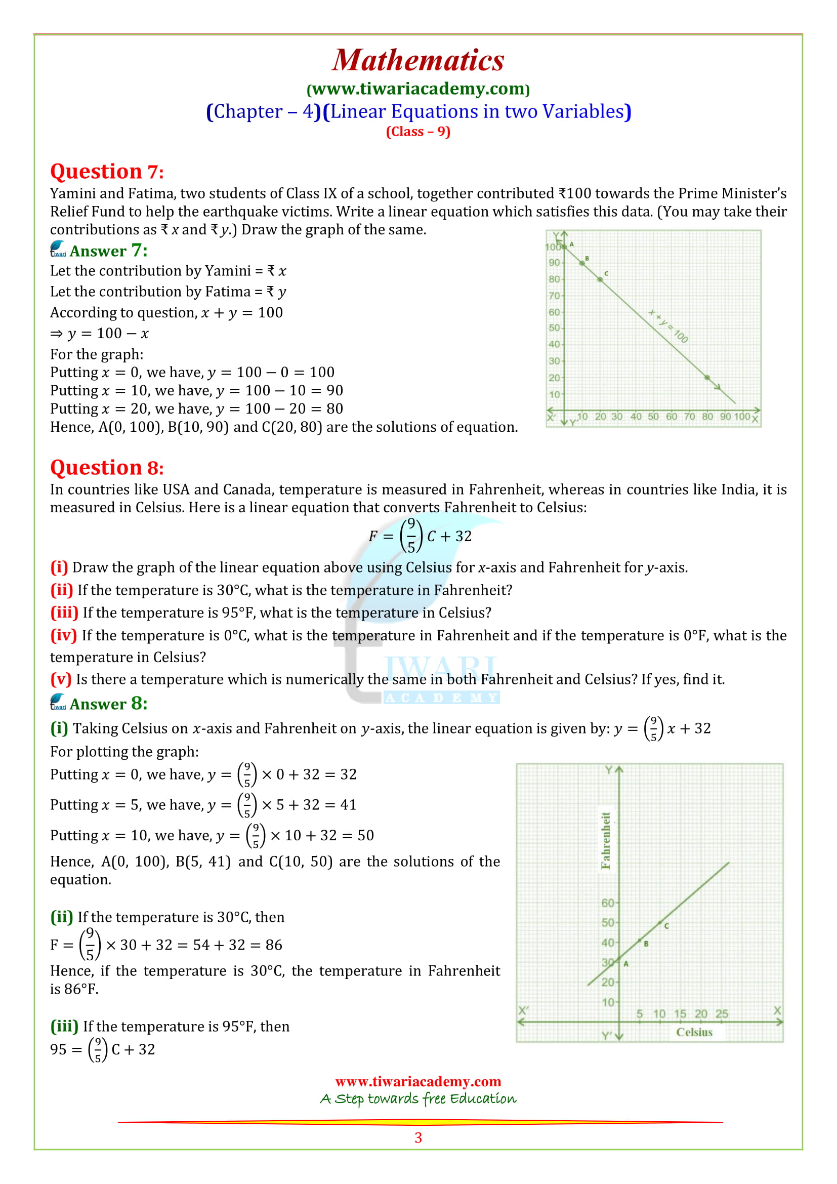 Exercise 4.3 class 9 Maths solutions in English medium for up board high school