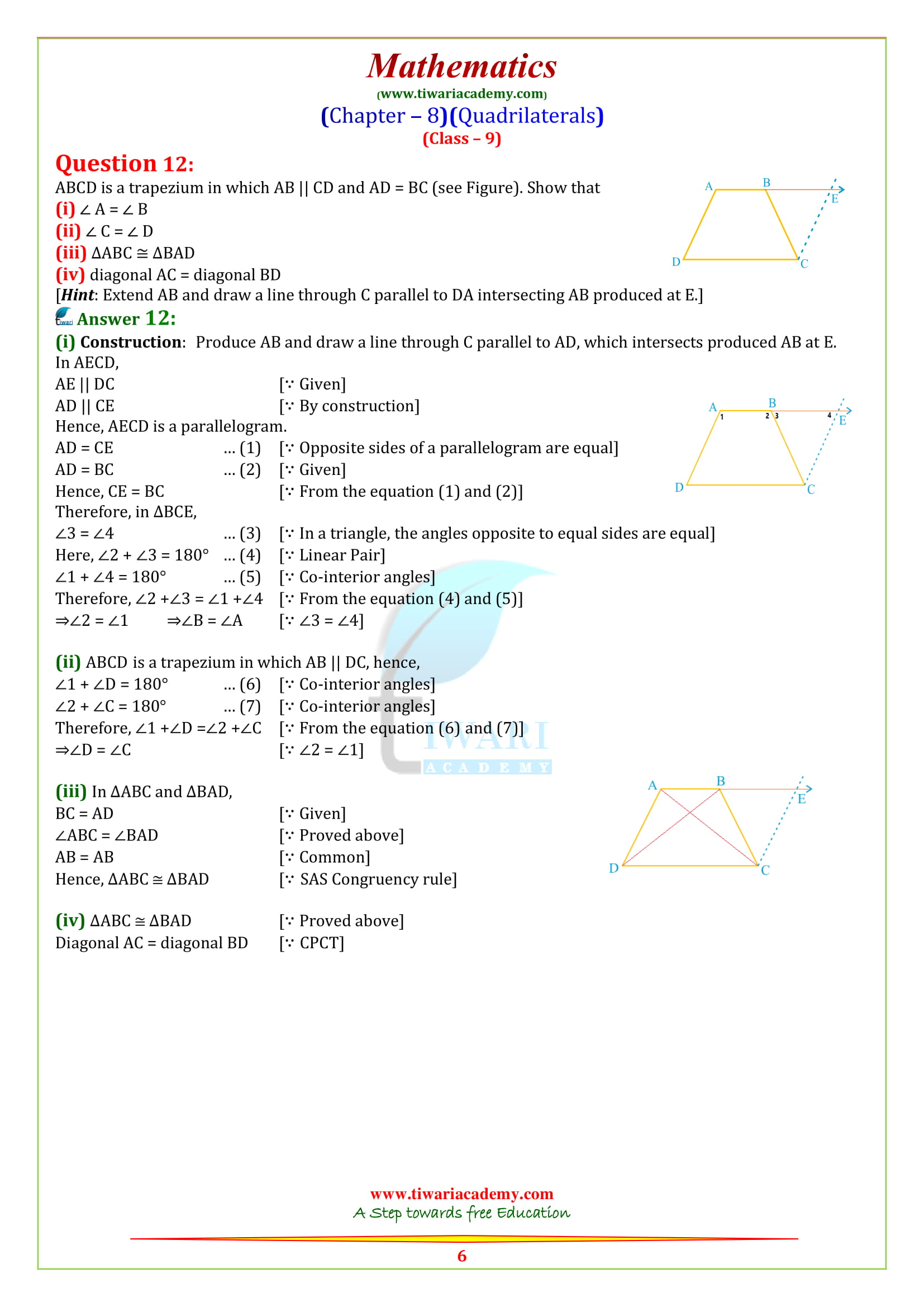 9 Maths Ex. 8.1 sols