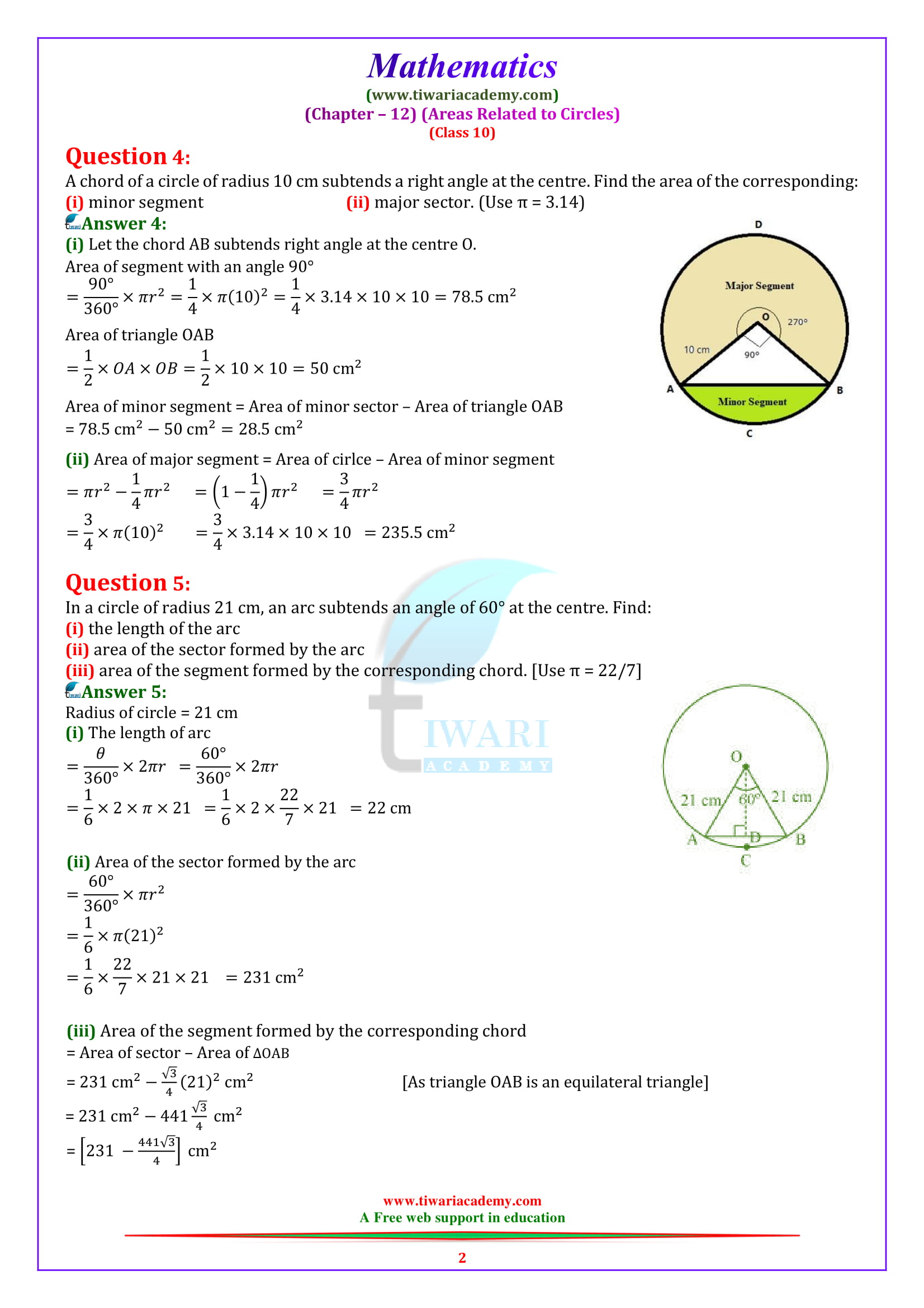 NCERT Solutions for Class 10 Maths Chapter 12 Exercise 12.2 english medium 2018-19.