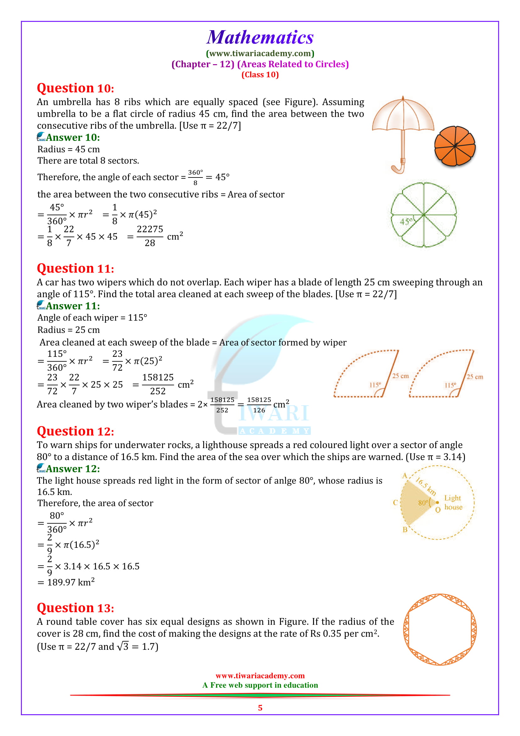 10 Maths chapter 12 exercise 12.2 solutions in english