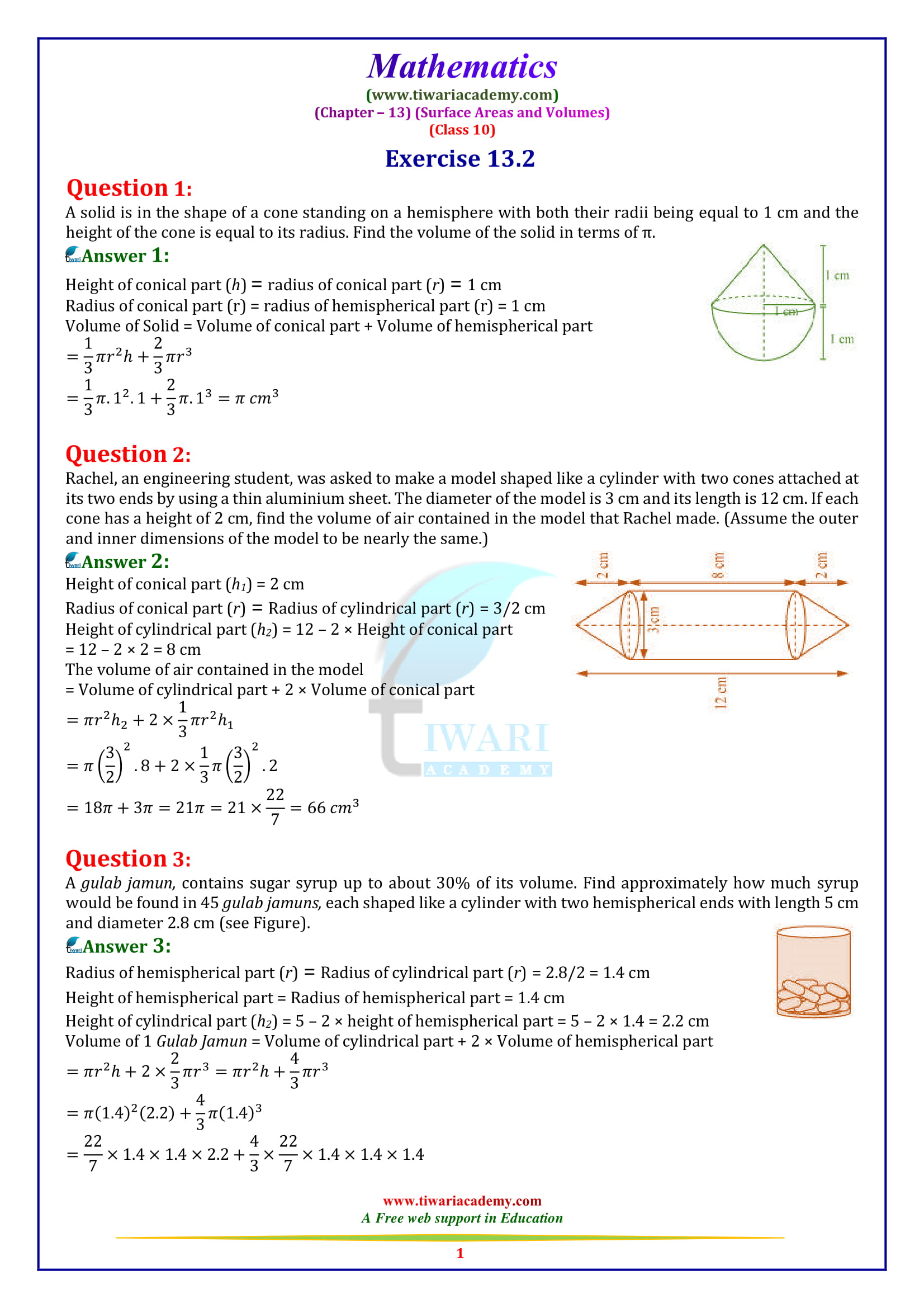 NCERT Solutions for Class 10 Maths Chapter 13 Exercise 13.2 in PDF form.