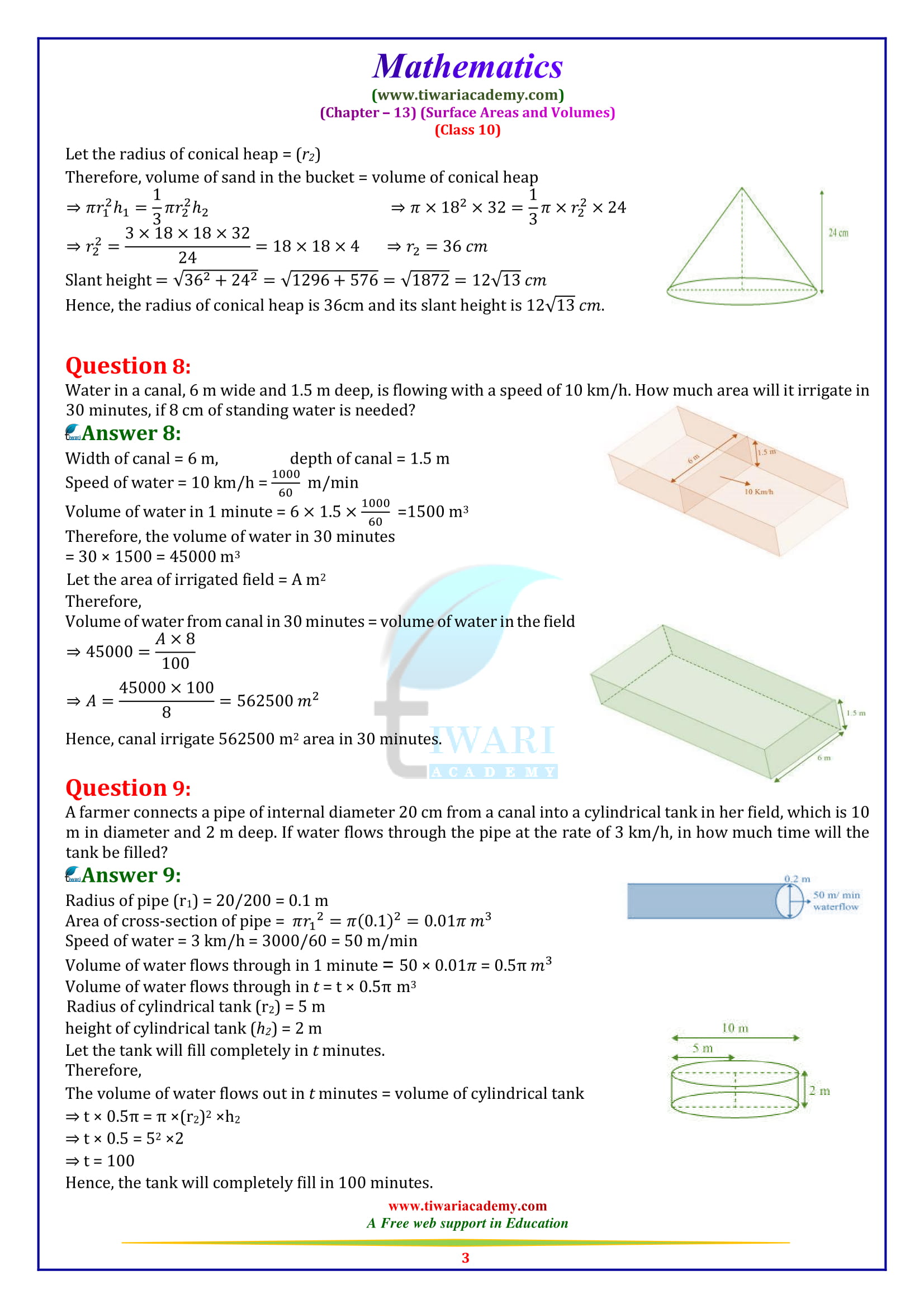 NCERT Solutions for Class 10 Maths Chapter 13 Exercise 13.3 for high school up board.