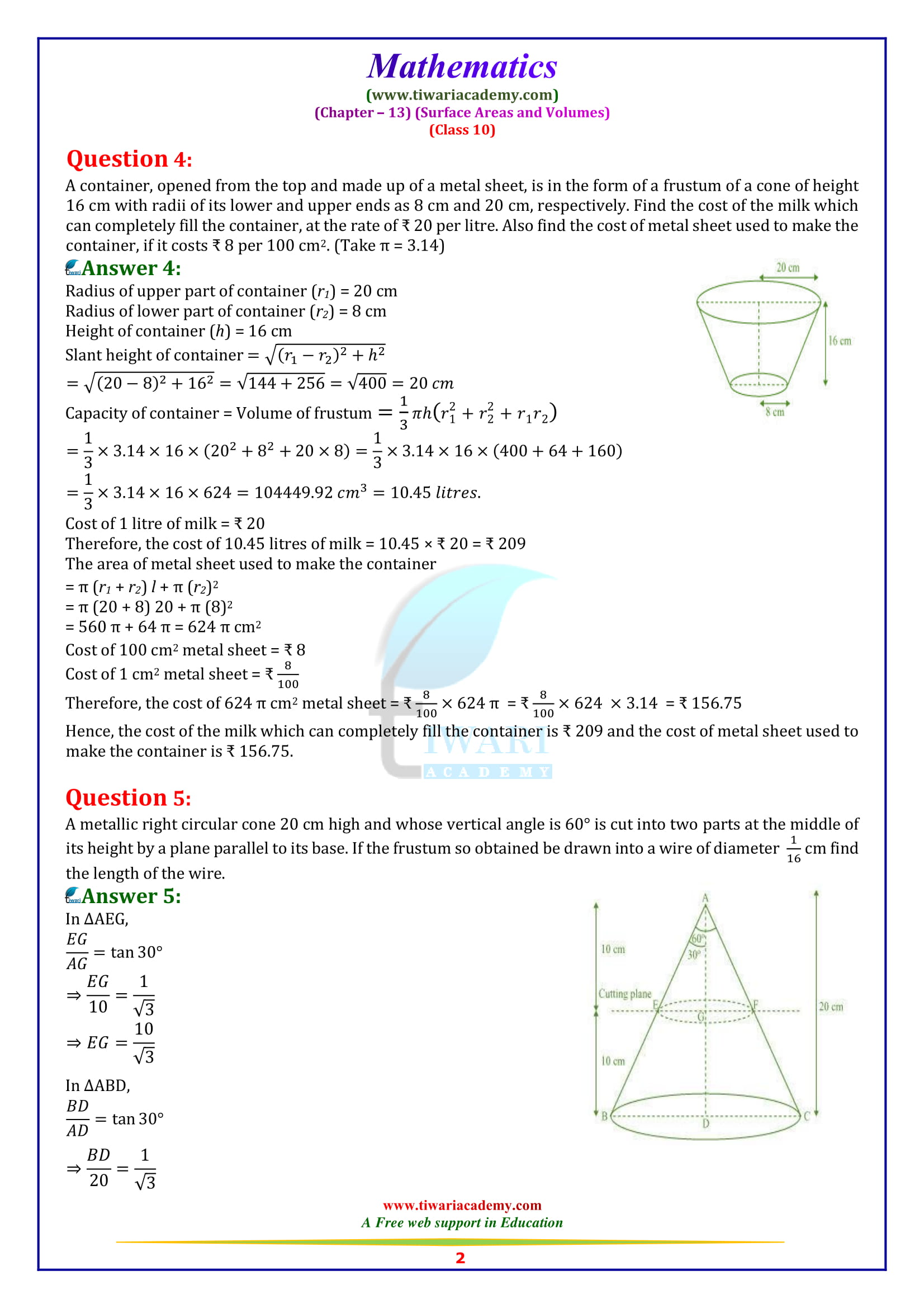 NCERT Solutions for Class 10 Maths Chapter 13 Exercise 13.4 updated for 2018-19.