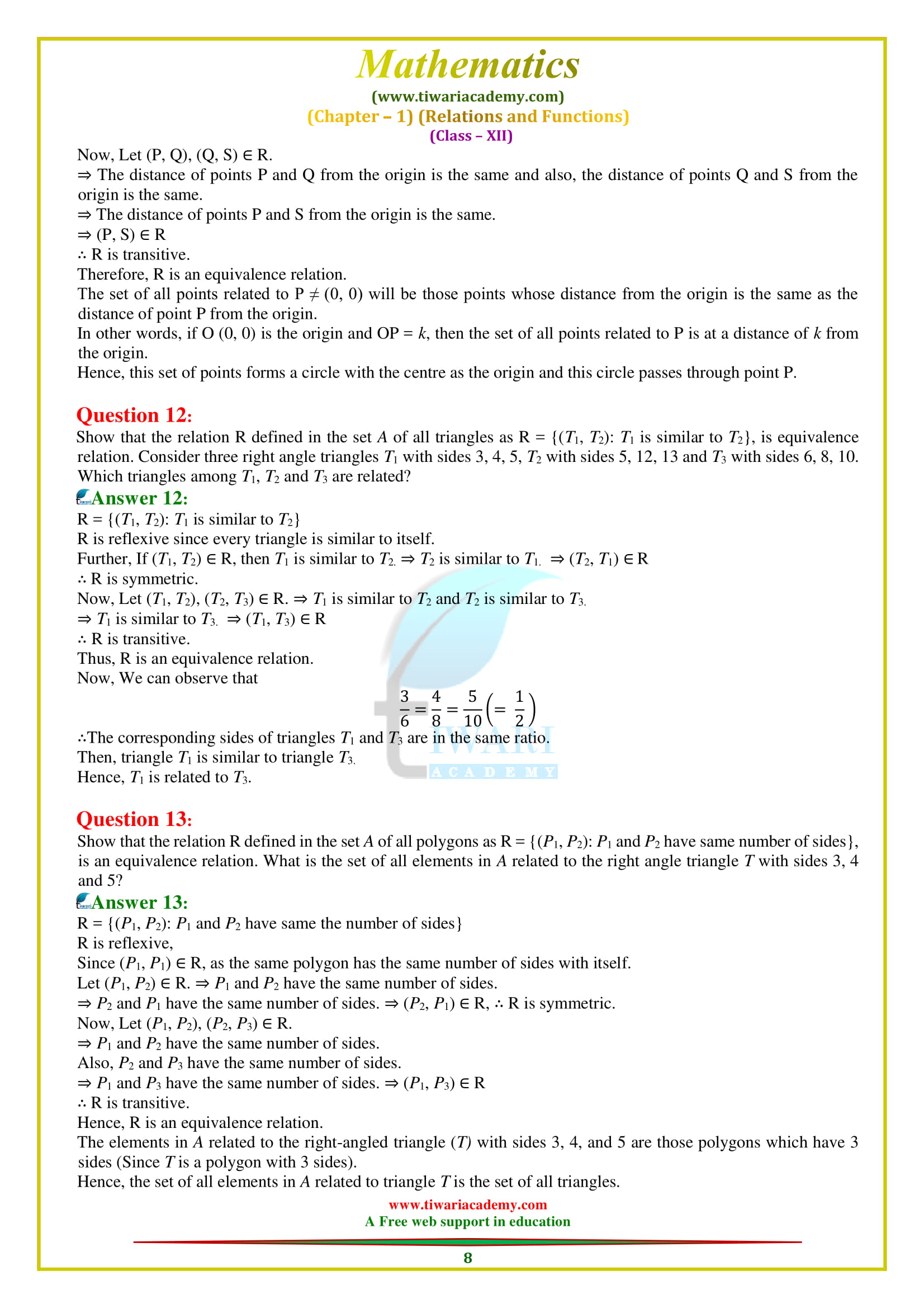 Ncert solutions for class 12 maths chapter 1 exercise 1 1 in pdf