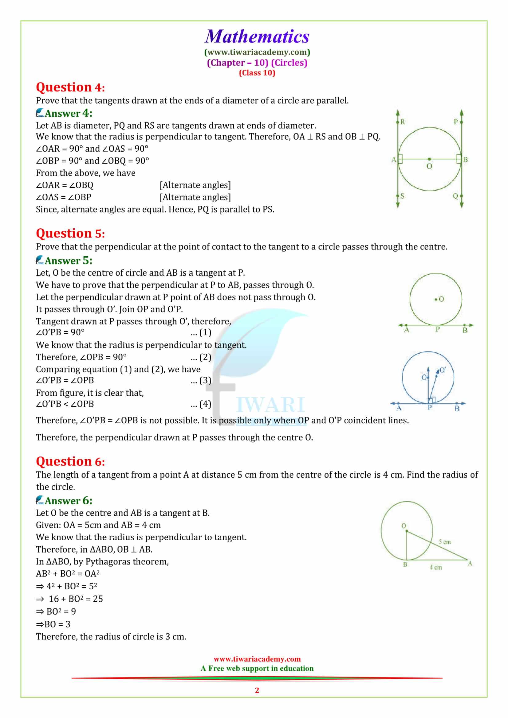 10 Maths Chapter 10 Exercise 10.2 in pdf form