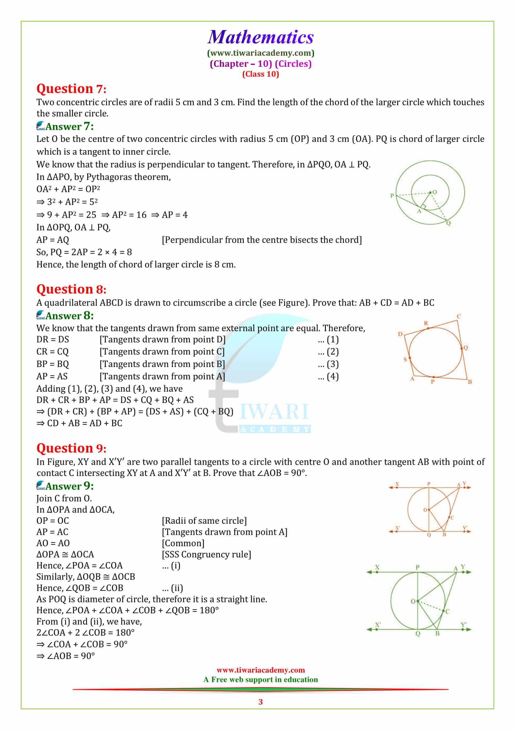 10 Maths Chapter 10 Exercise 10.2 in english
