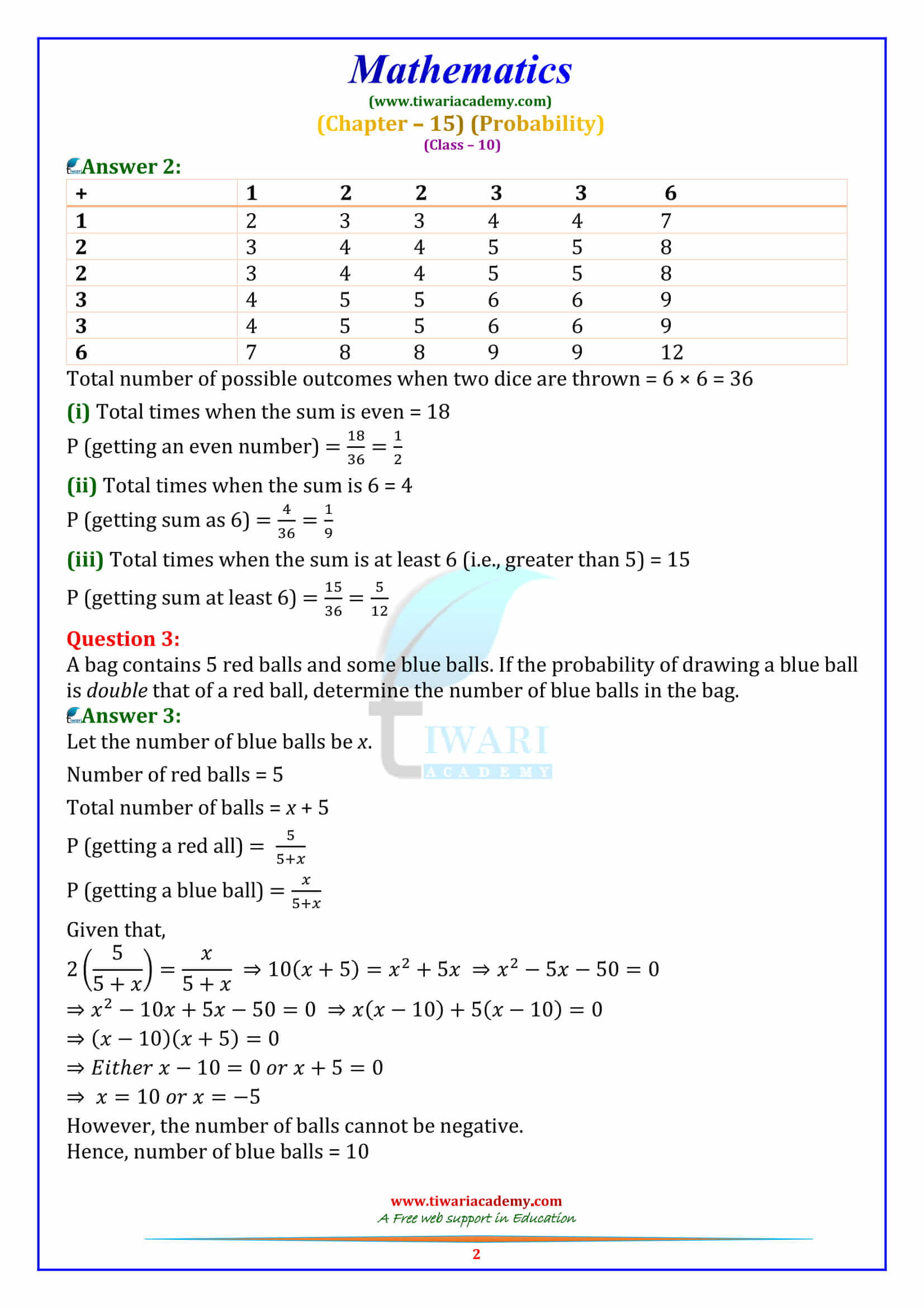 NCERT Solutions for Class 10 Maths Chapter 15 Exercise 15.2 in english medium for up board
