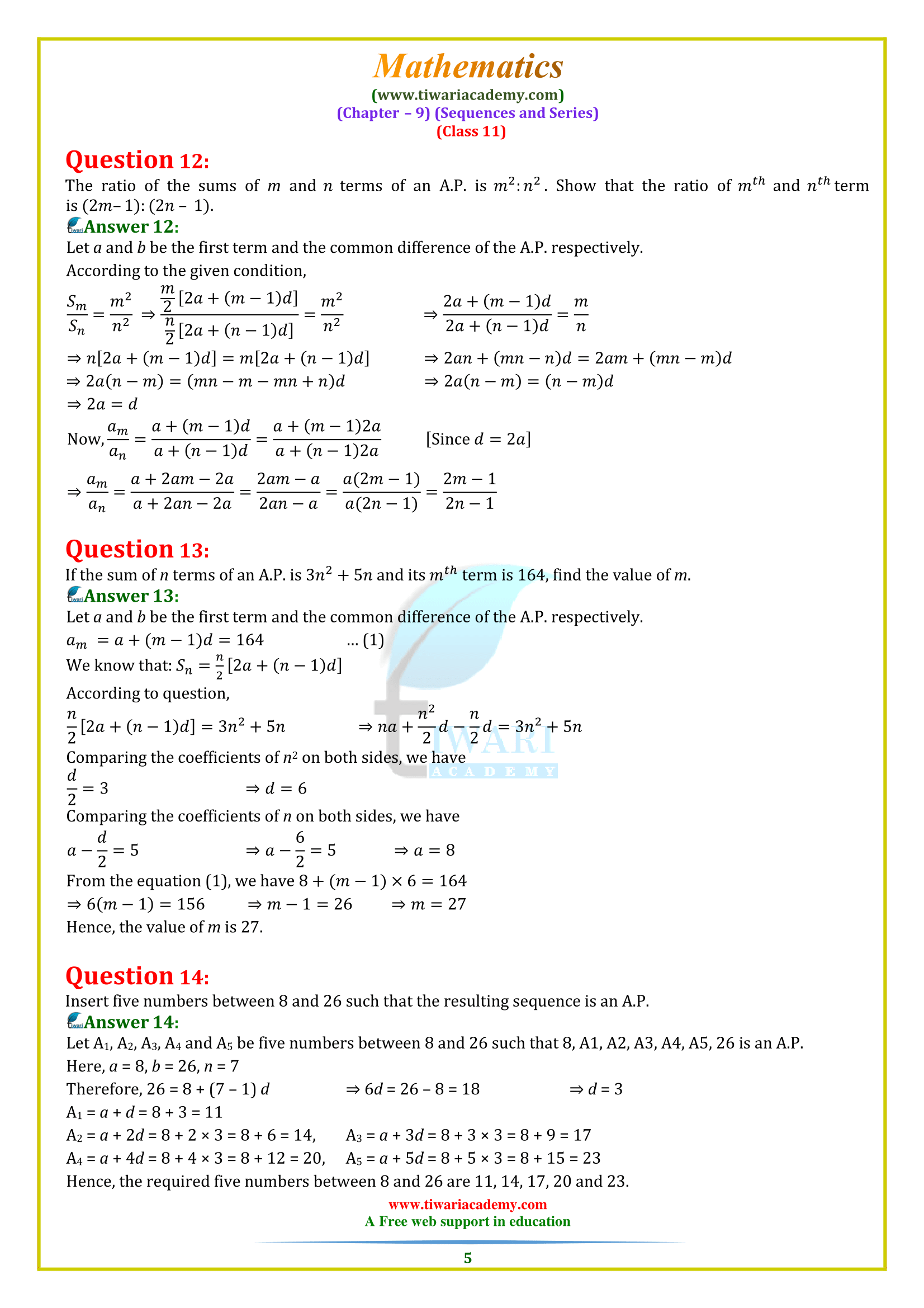 11 maths ex.9.2