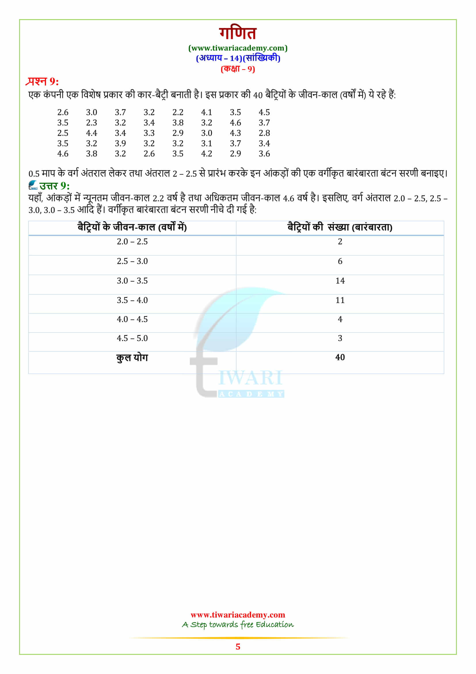 class 9 Exercise 14.2