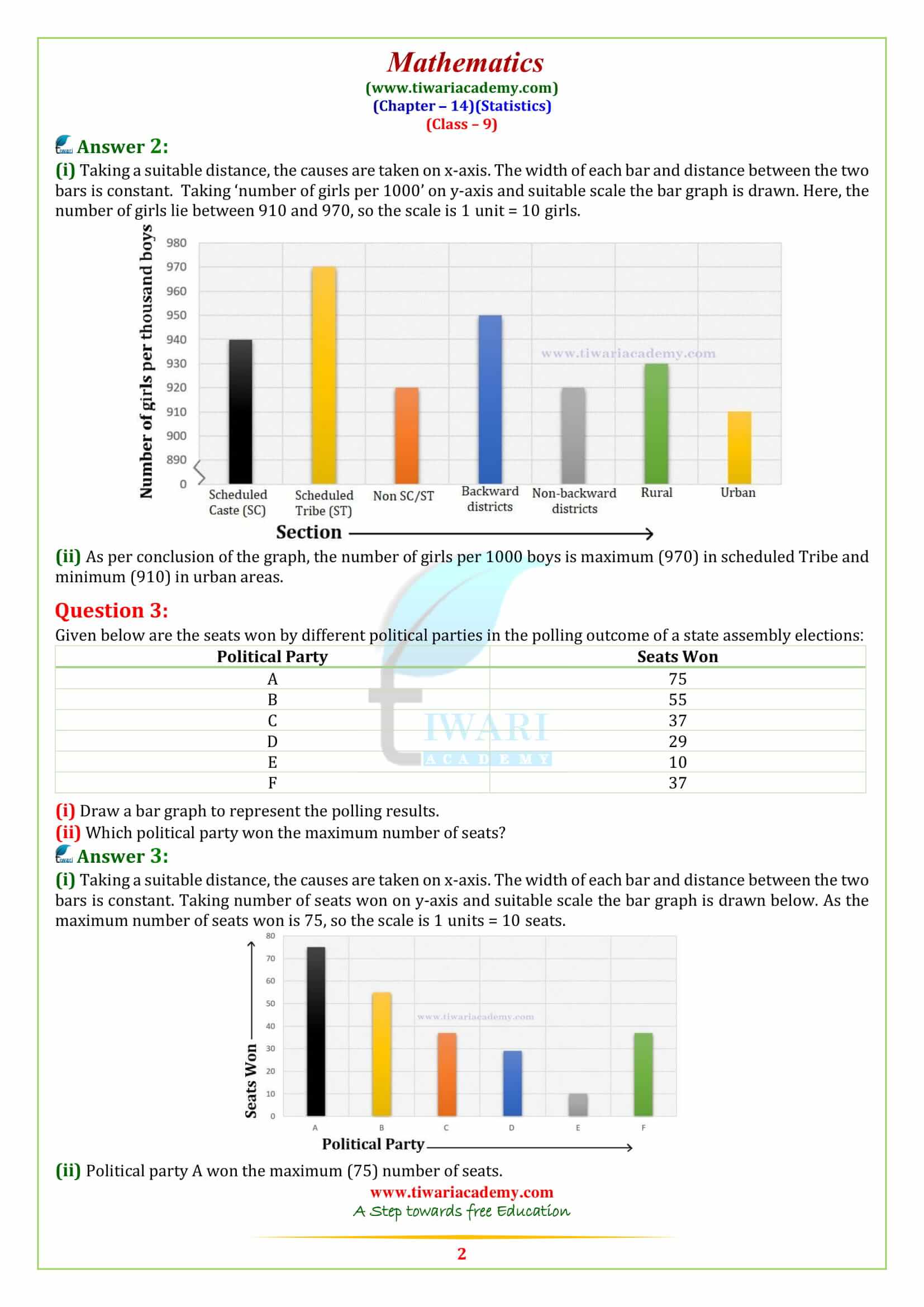 NCERT Solutions 9 Maths Exercise 14.3 in pdf form free download