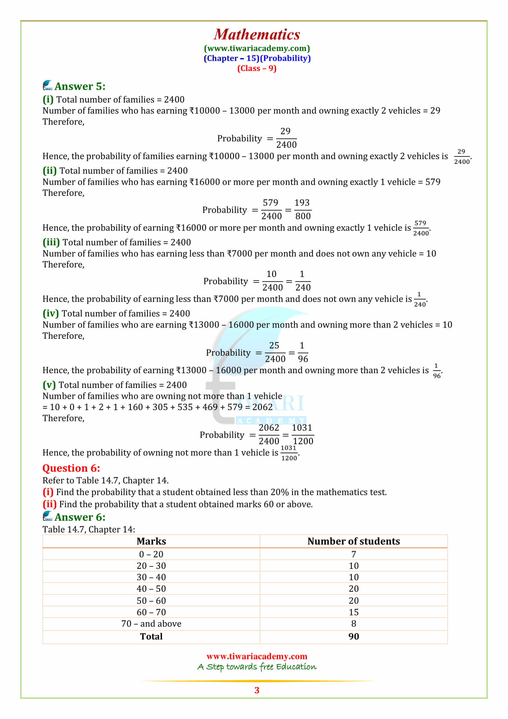 NCERT Solutions for Class 9 Maths Chapter 15 Exercise 15.1