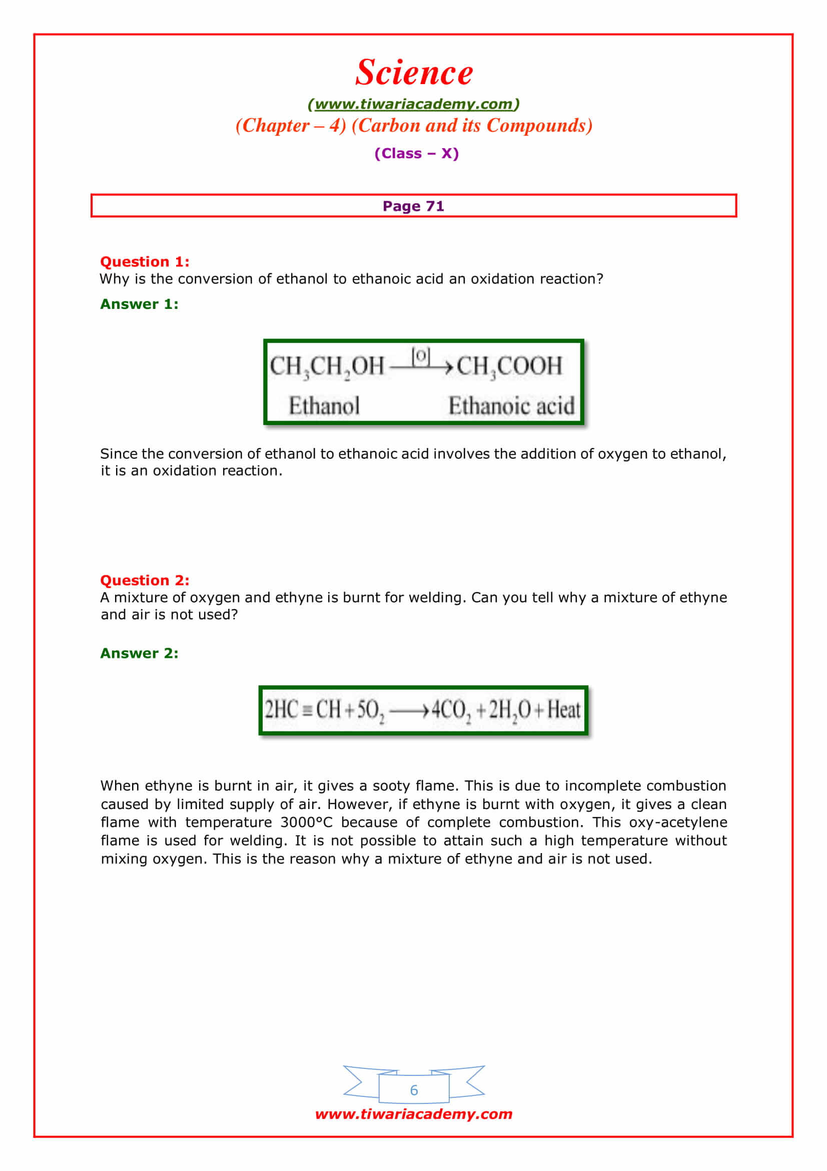 Class 10 Science Chapter 4 page 71 answers
