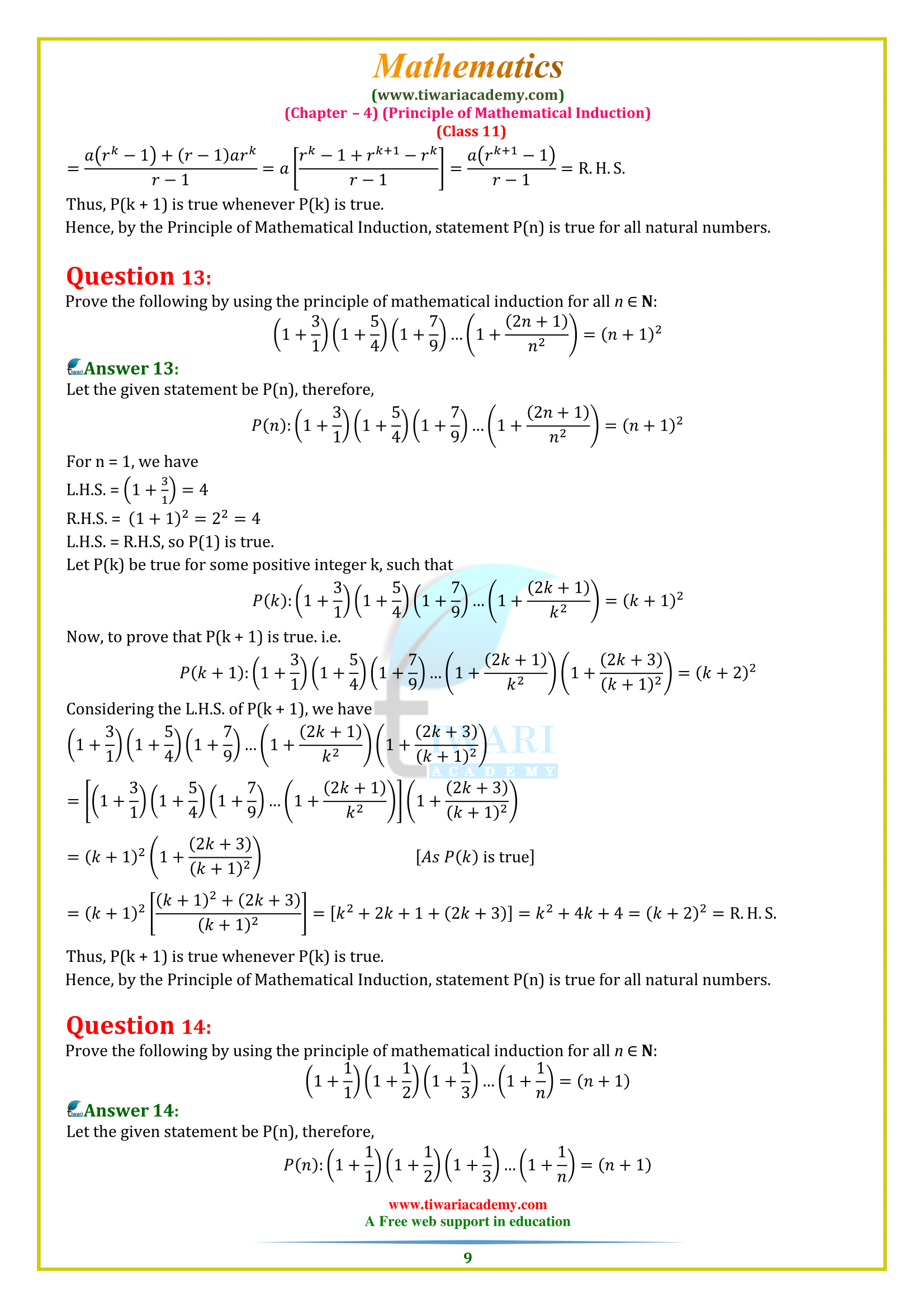 NCERT Solutions for Class 11 Maths Chapter 4 question 20, 21, 22, 23, 24.