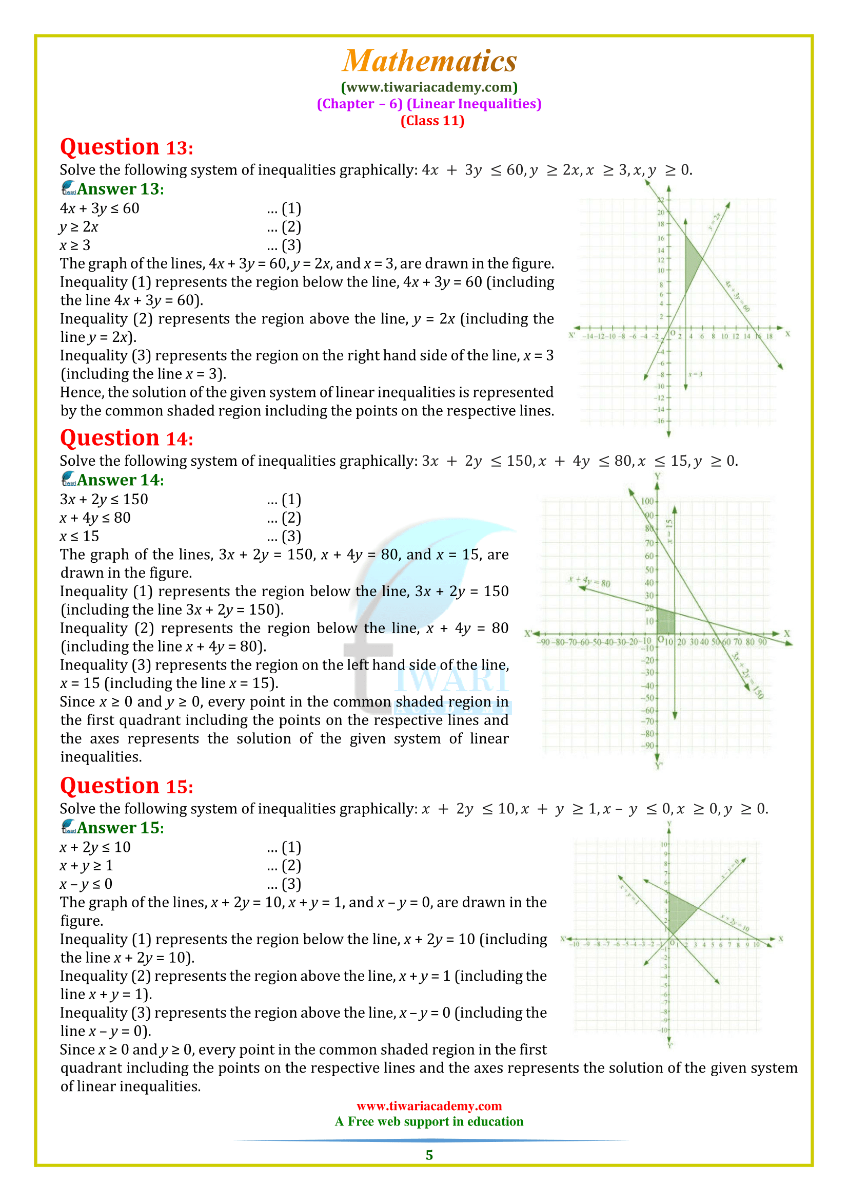 11 Maths Chapter 6 Exercise 6.3 free guide