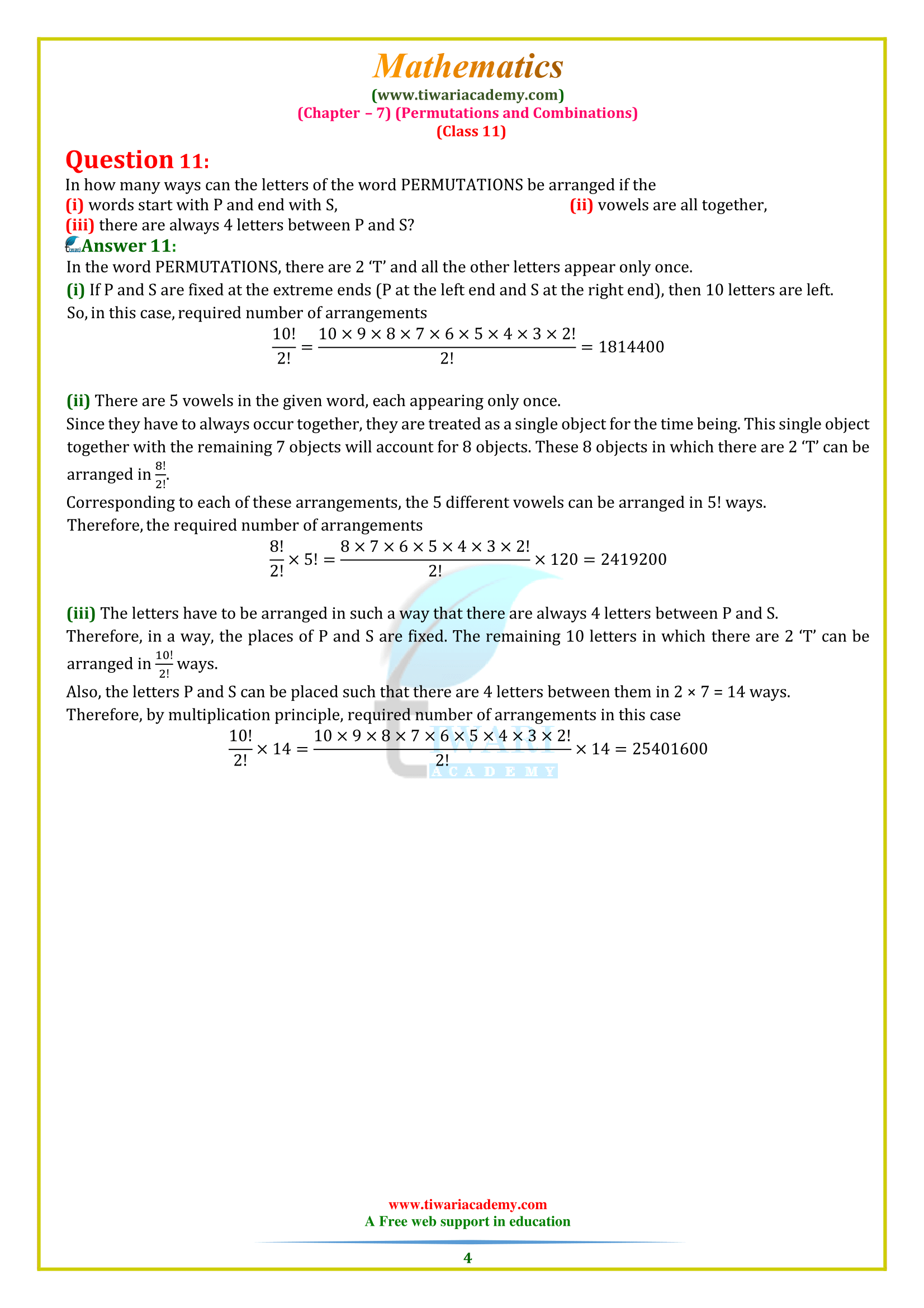 exercise 7.3 permutations