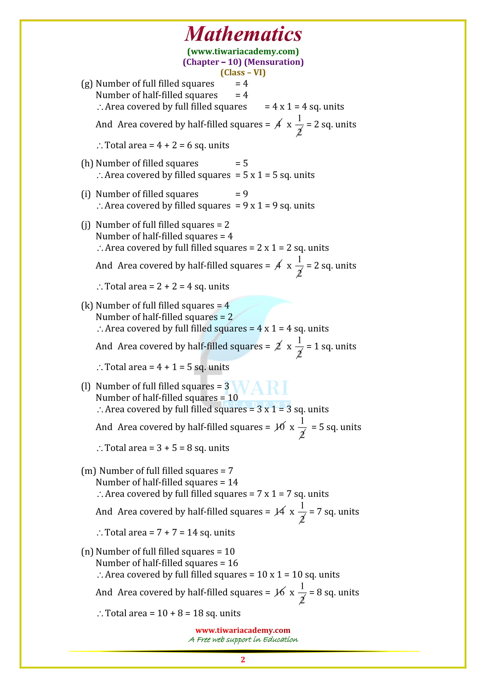 NCERT Solutions for Class 6 Maths Chapter 10 Exercise 10.2 download in free pdf