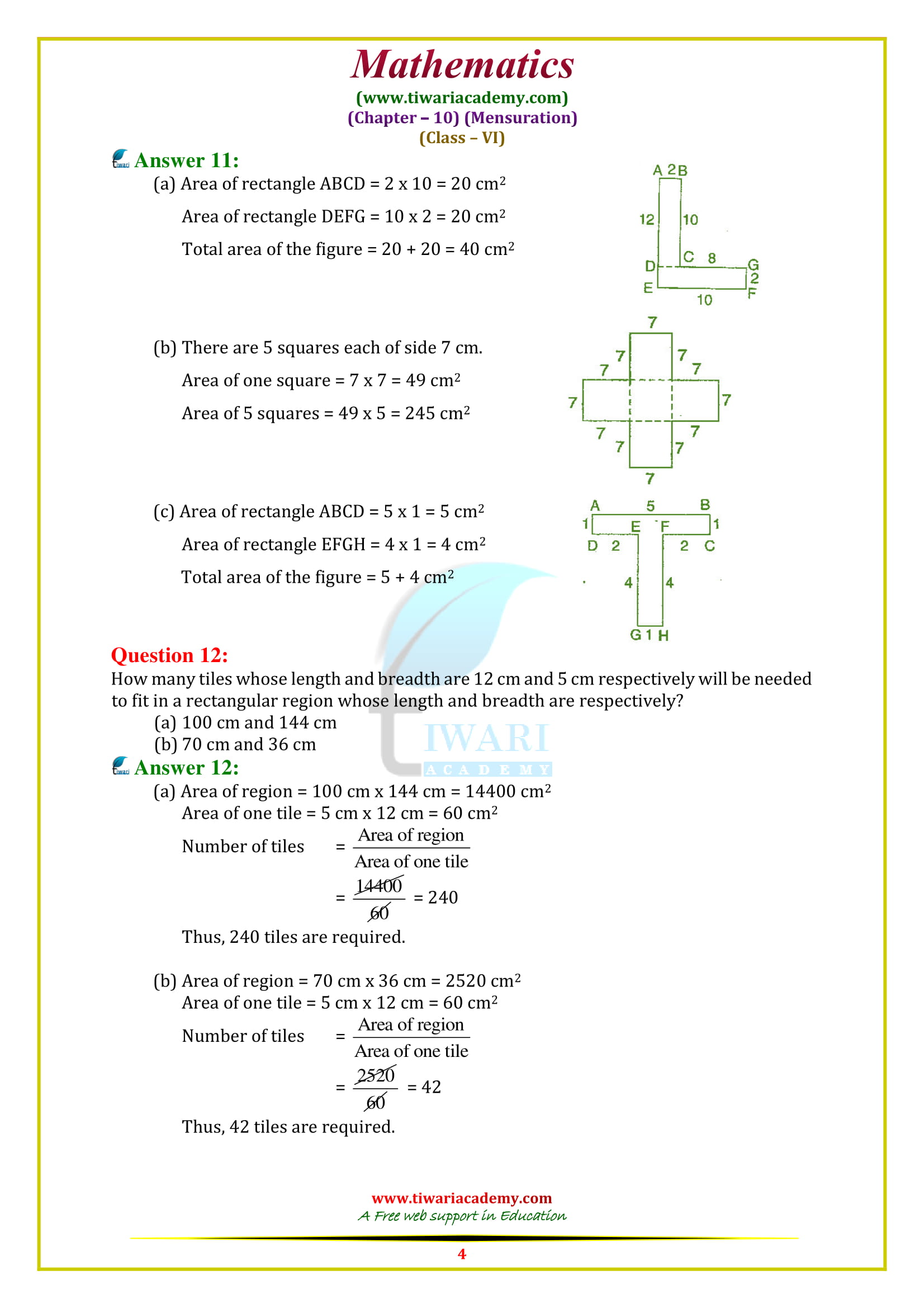 NCERT Solutions for Class 6 Maths Chapter 10