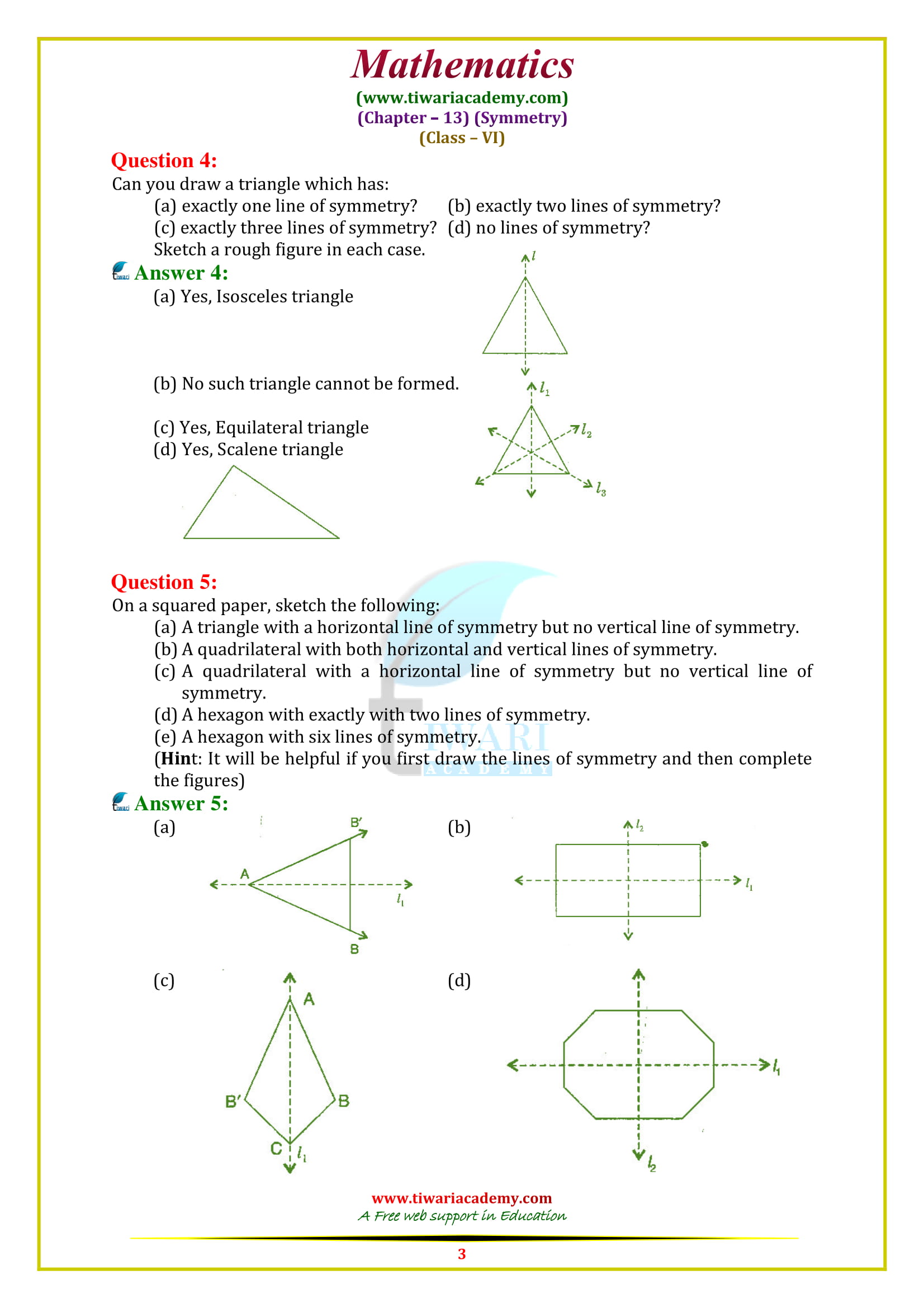 NCERT Solutions for Class 6 Maths Chapter 13 Exercise 13.2 in pdf free download