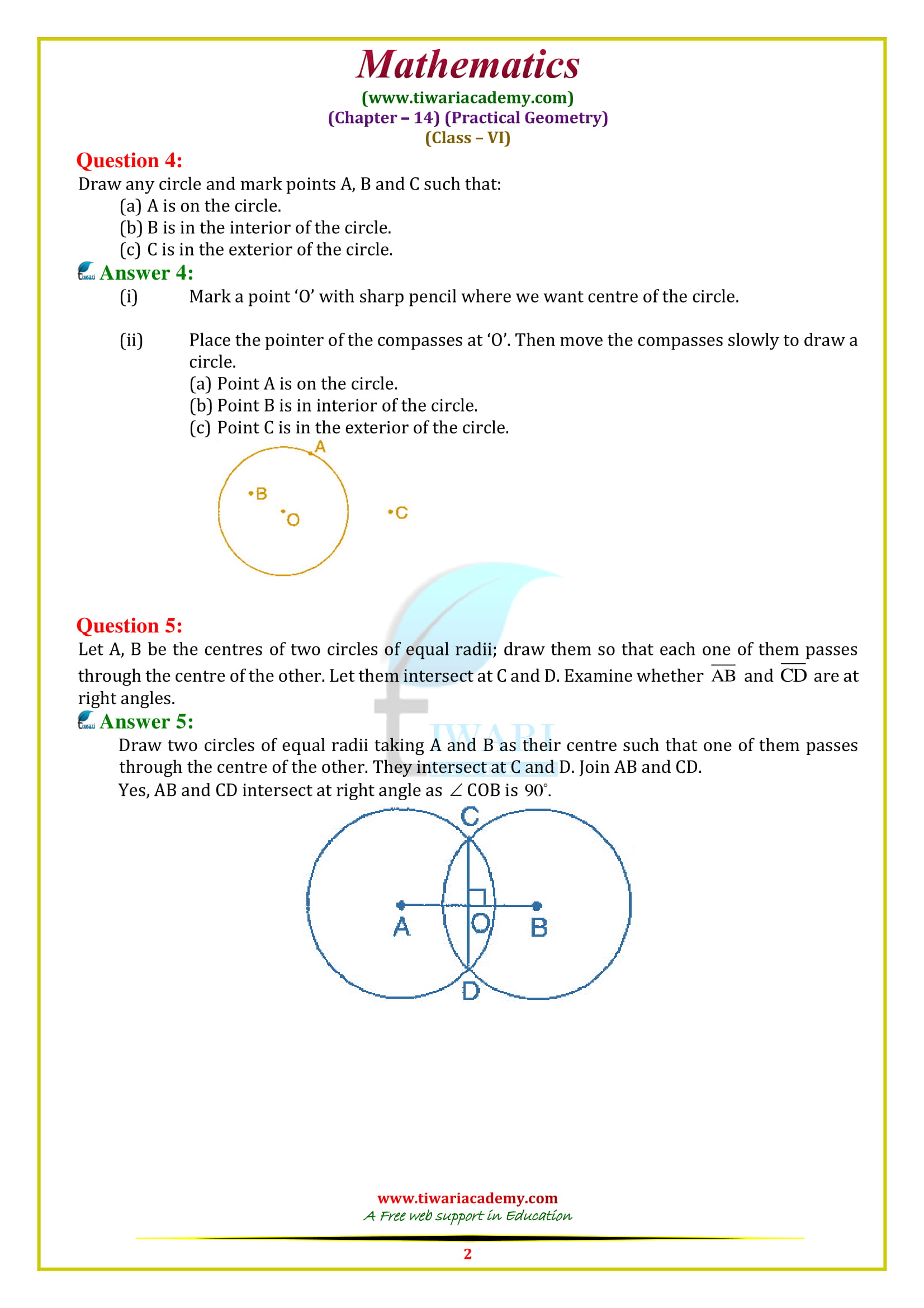 NCERT Solutions for Class 6 Maths Chapter 14 Exercise 14.1
