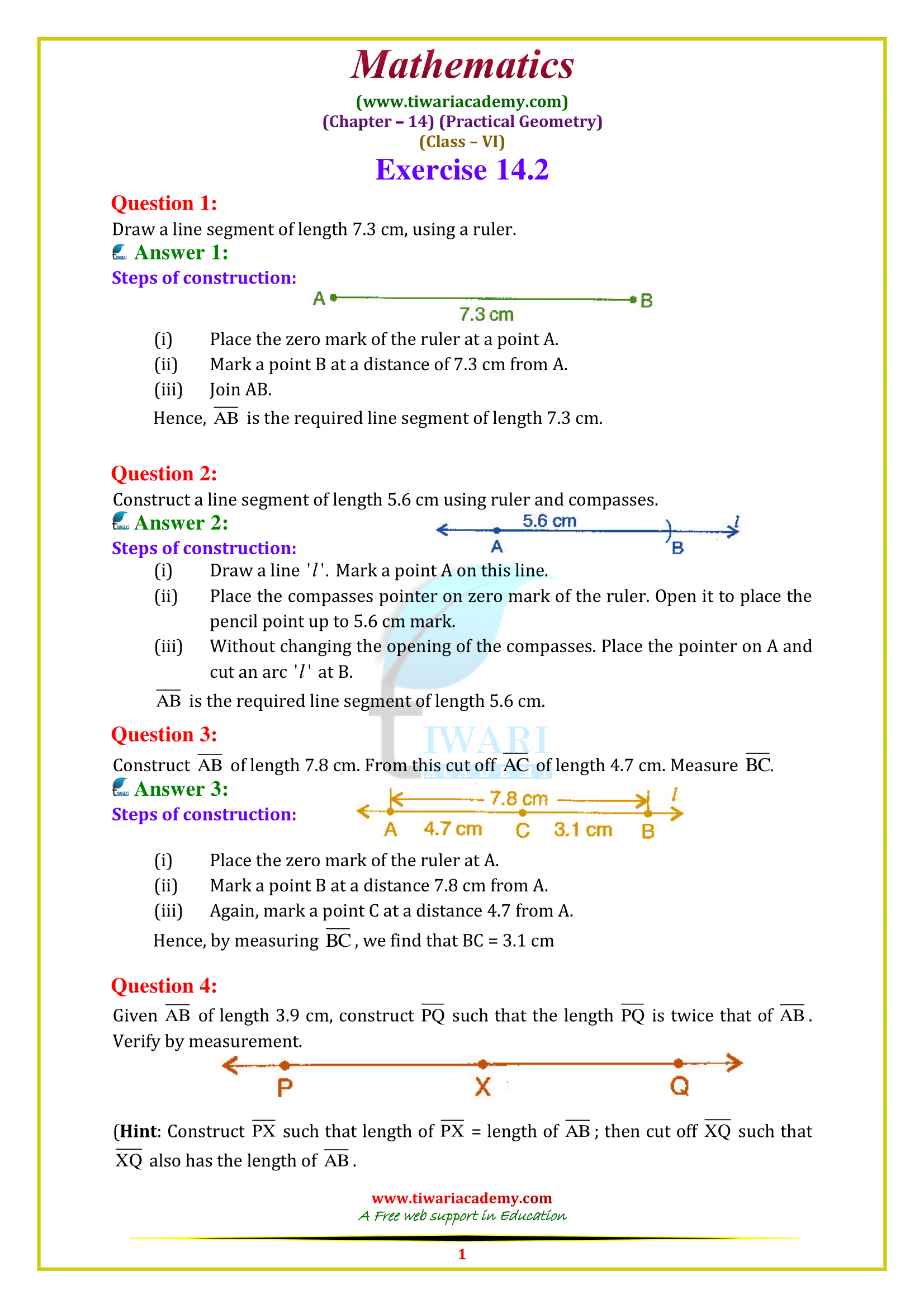 class vi maths 14.2