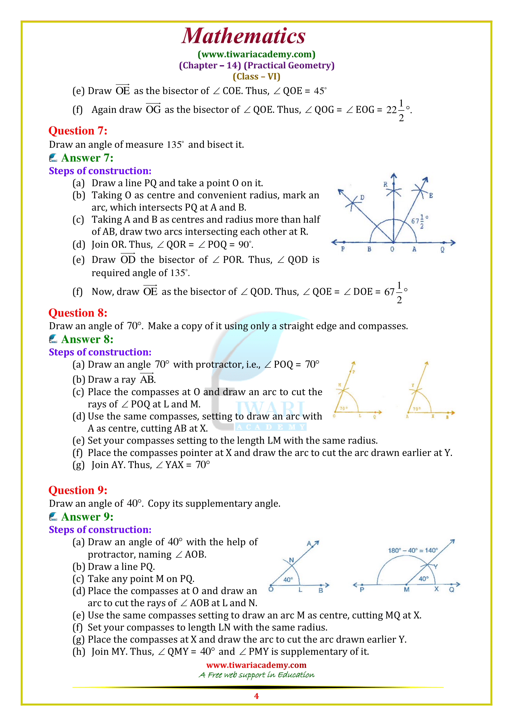 6 Maths exercise 14.6 guide