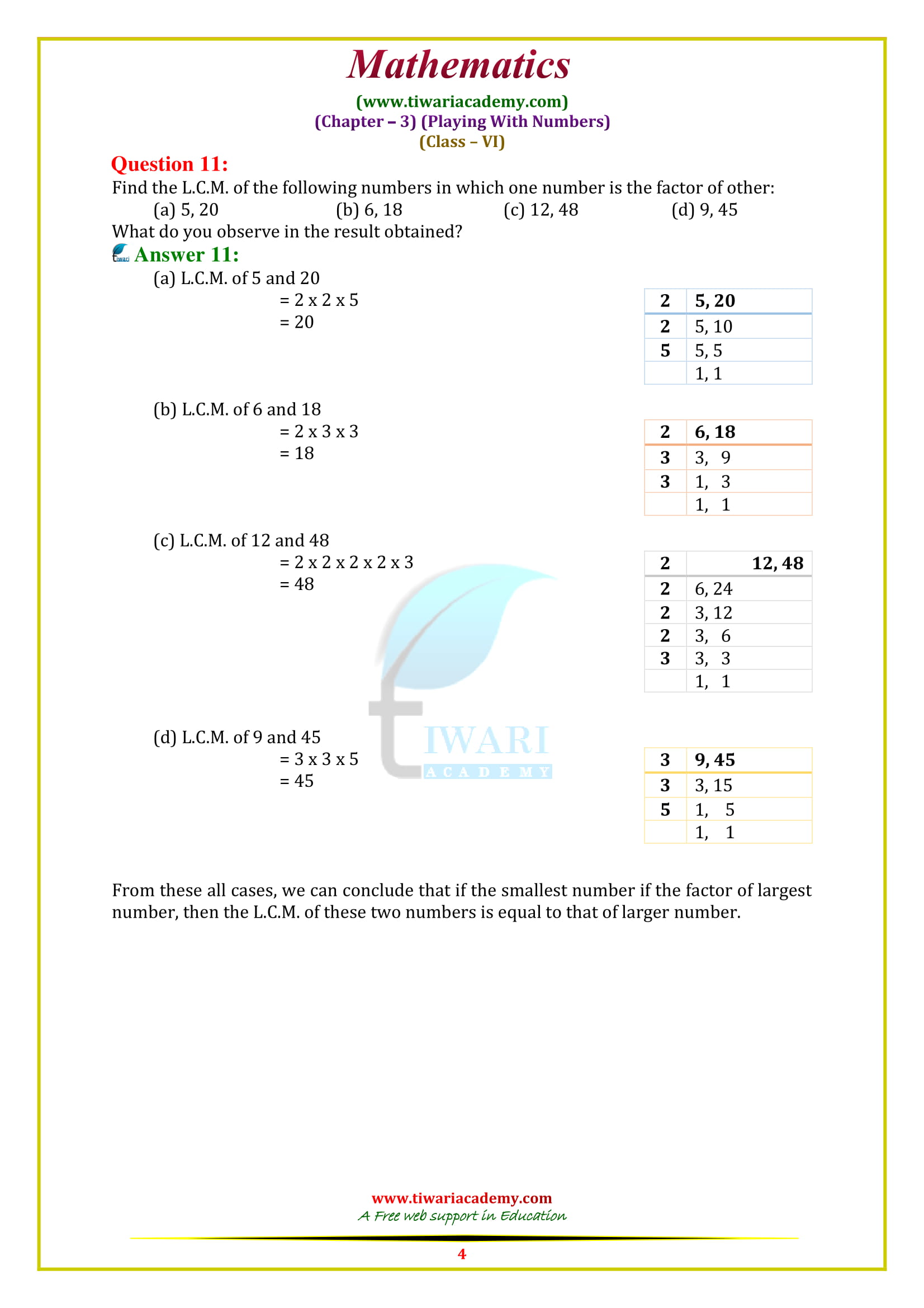 NCERT Solutions for Class 6 Maths Chapter 3 all exercise