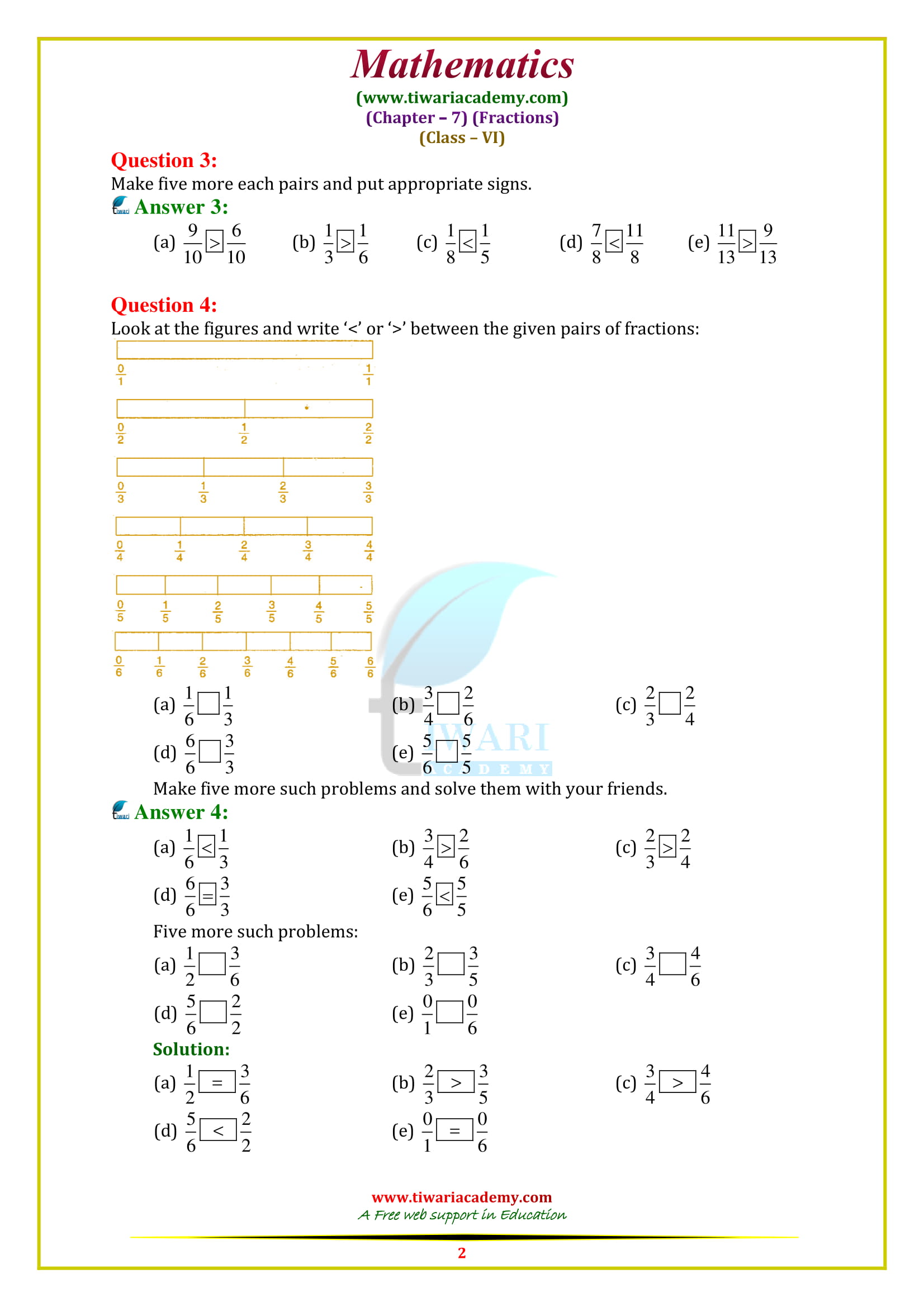 NCERT Solutions for Class 6 Maths Chapter 7 Exercise 7.4 in english medium free