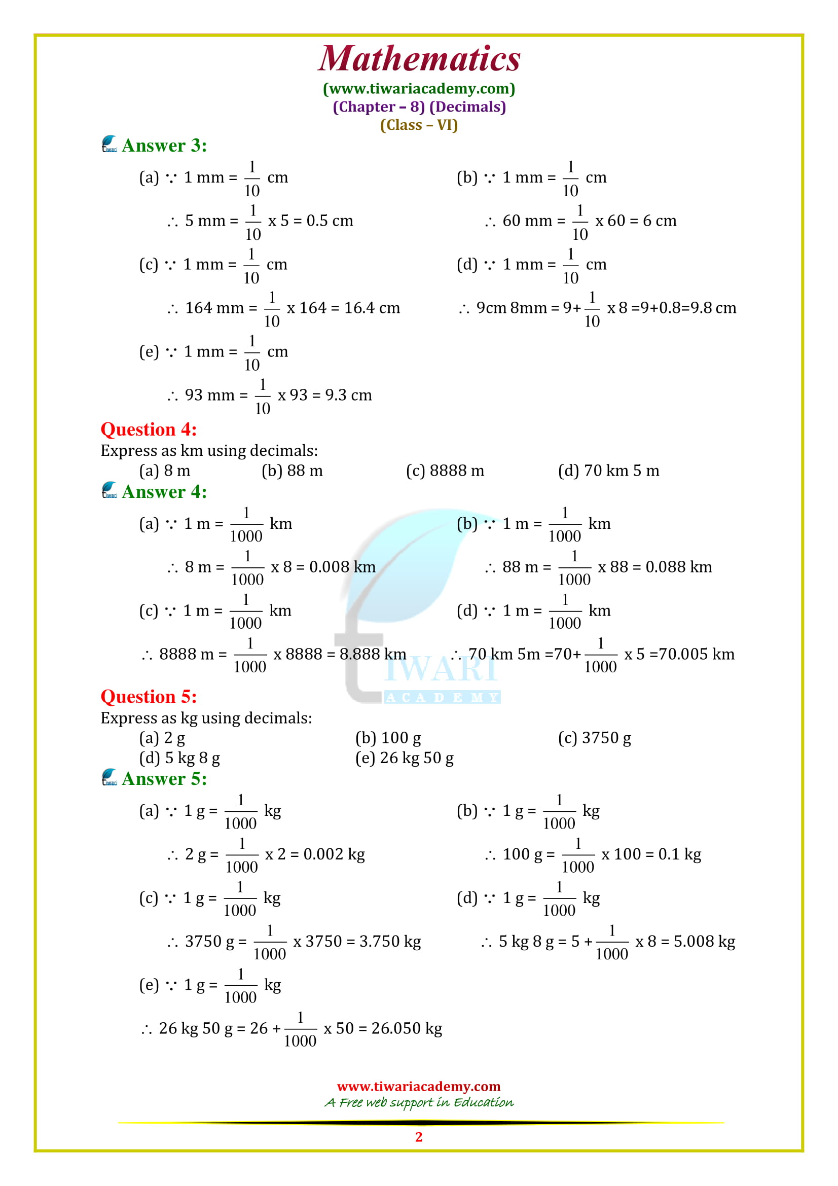NCERT Solutions for Class 6 Maths Chapter 8 Exercise 8.4 in english medium free pdf download