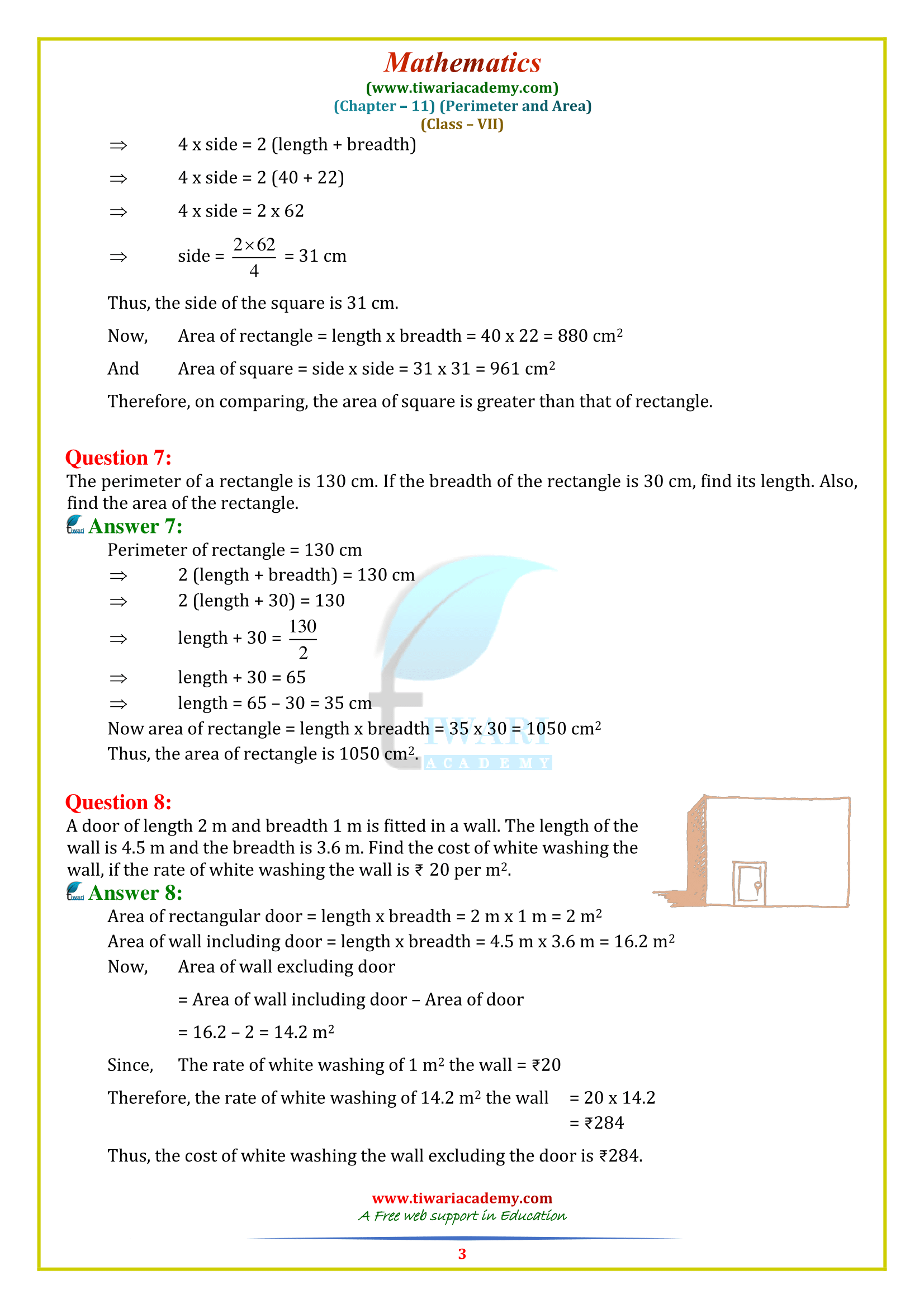 Cbse ncert solutions for class 7 maths chapter 11 exercise 11 1 in pdf