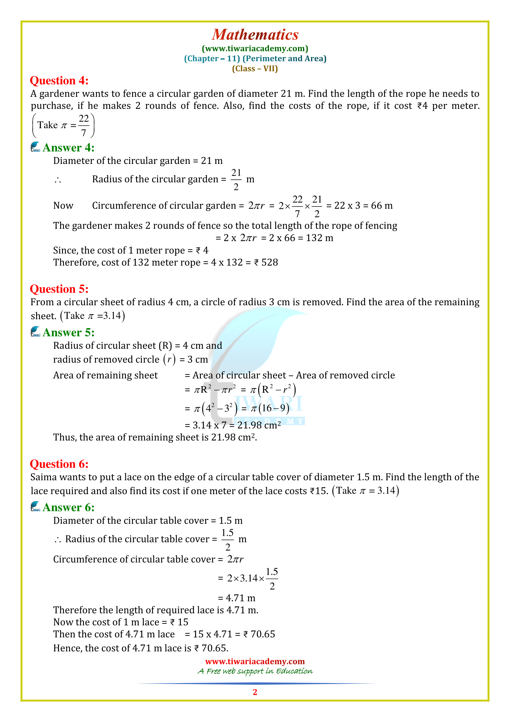 Cbse ncert solution class 7 maths chapter 11 exercise 11 3 pdf free 