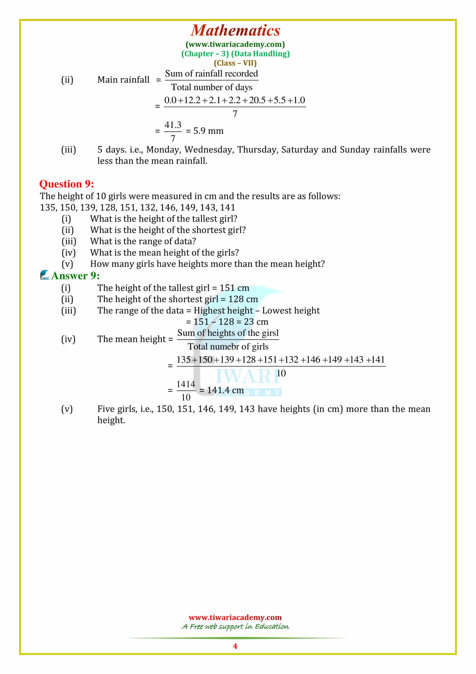 NCERT Solutions for Class 7 Maths Chapter 3 Exercise 3.1 in english medium