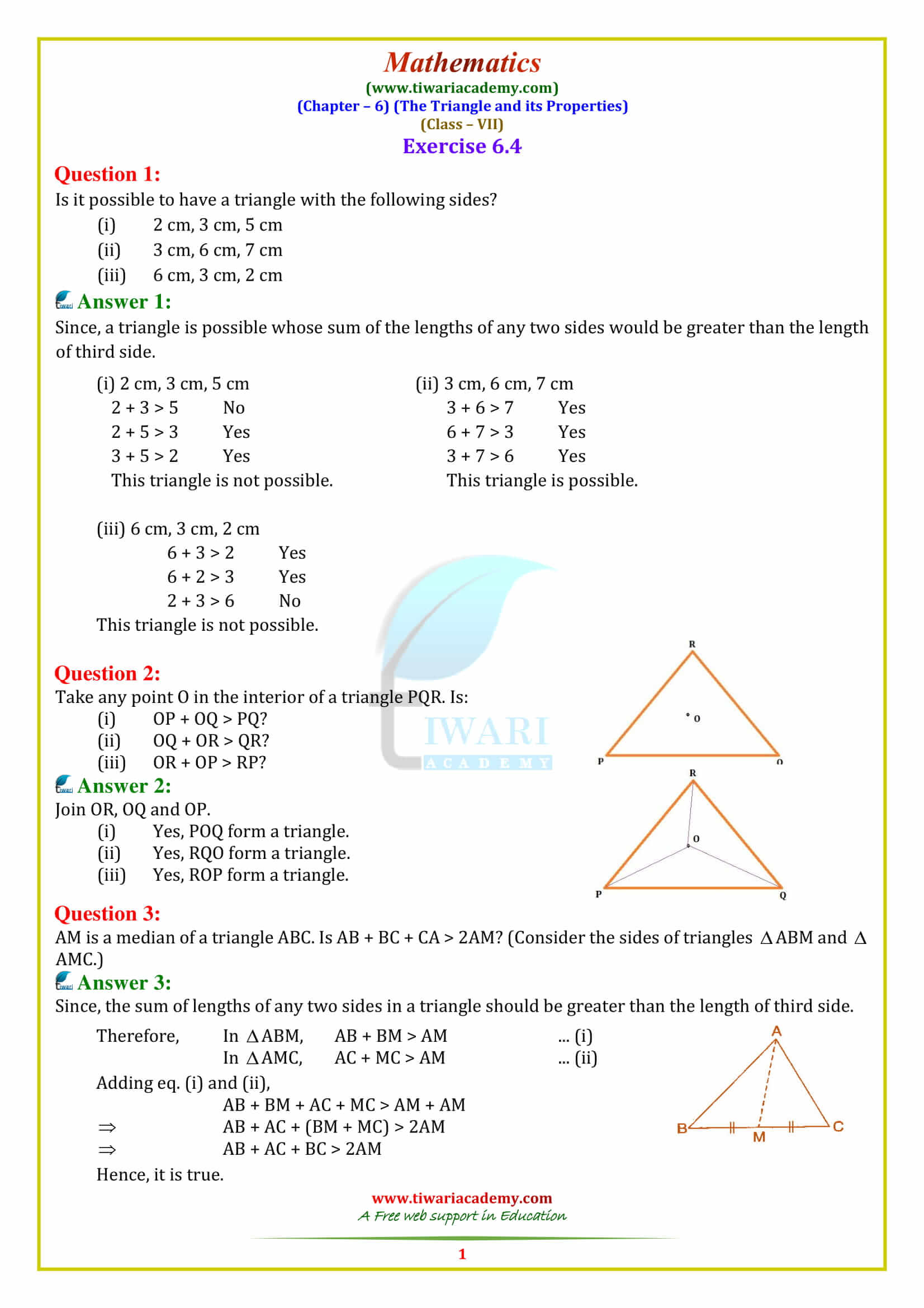 7 Maths Chapter 6 Exercise 6.4