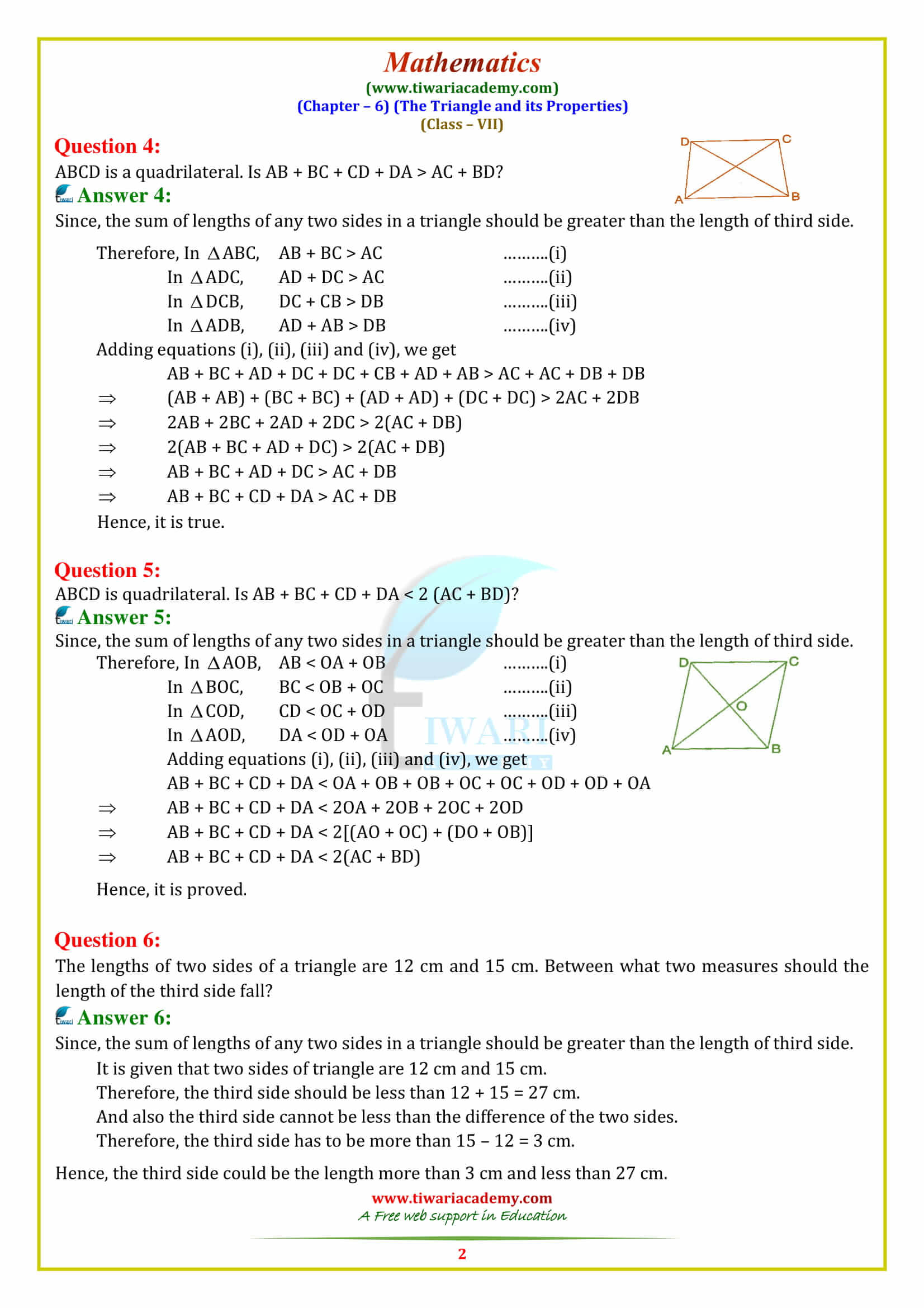 7 Maths Chapter 6 Exercise 6.4 sols in pdf