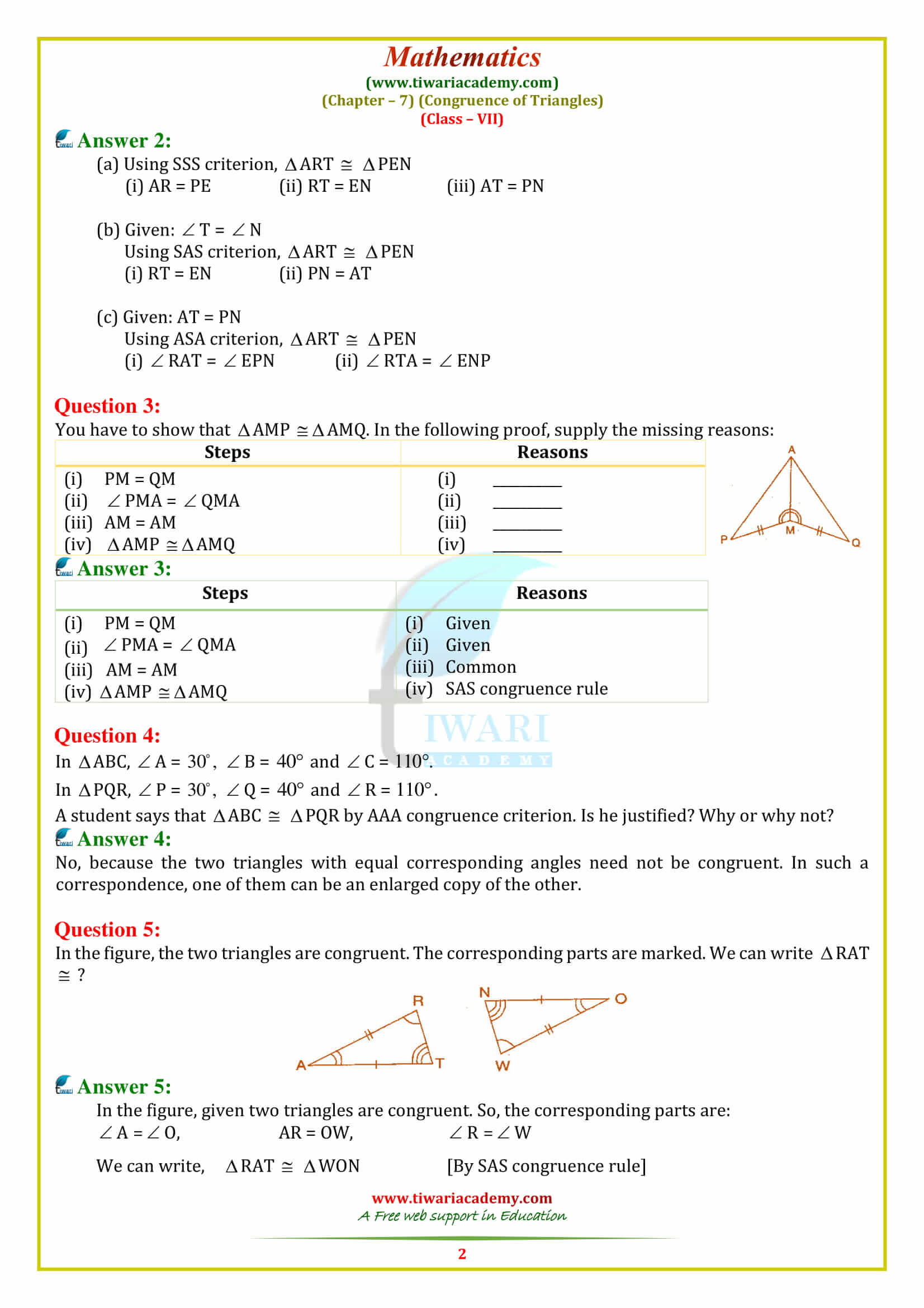 Cbse ncert class 7 maths chapter 7 exercise 7 2 solution in pdf free 