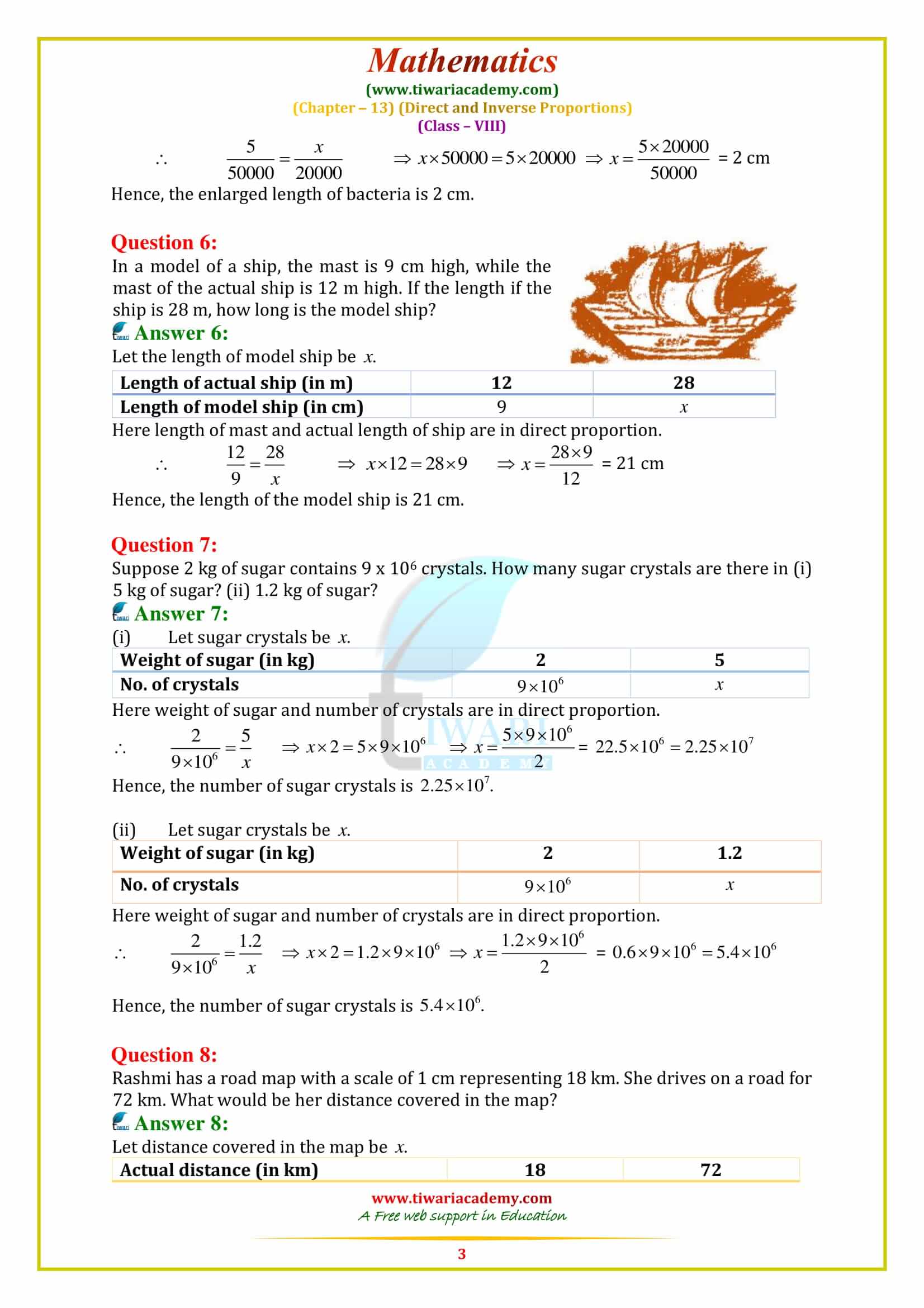 NCERT Solutions for Class 8 Maths Chapter 13 Exercise 13.1 in pdf form free