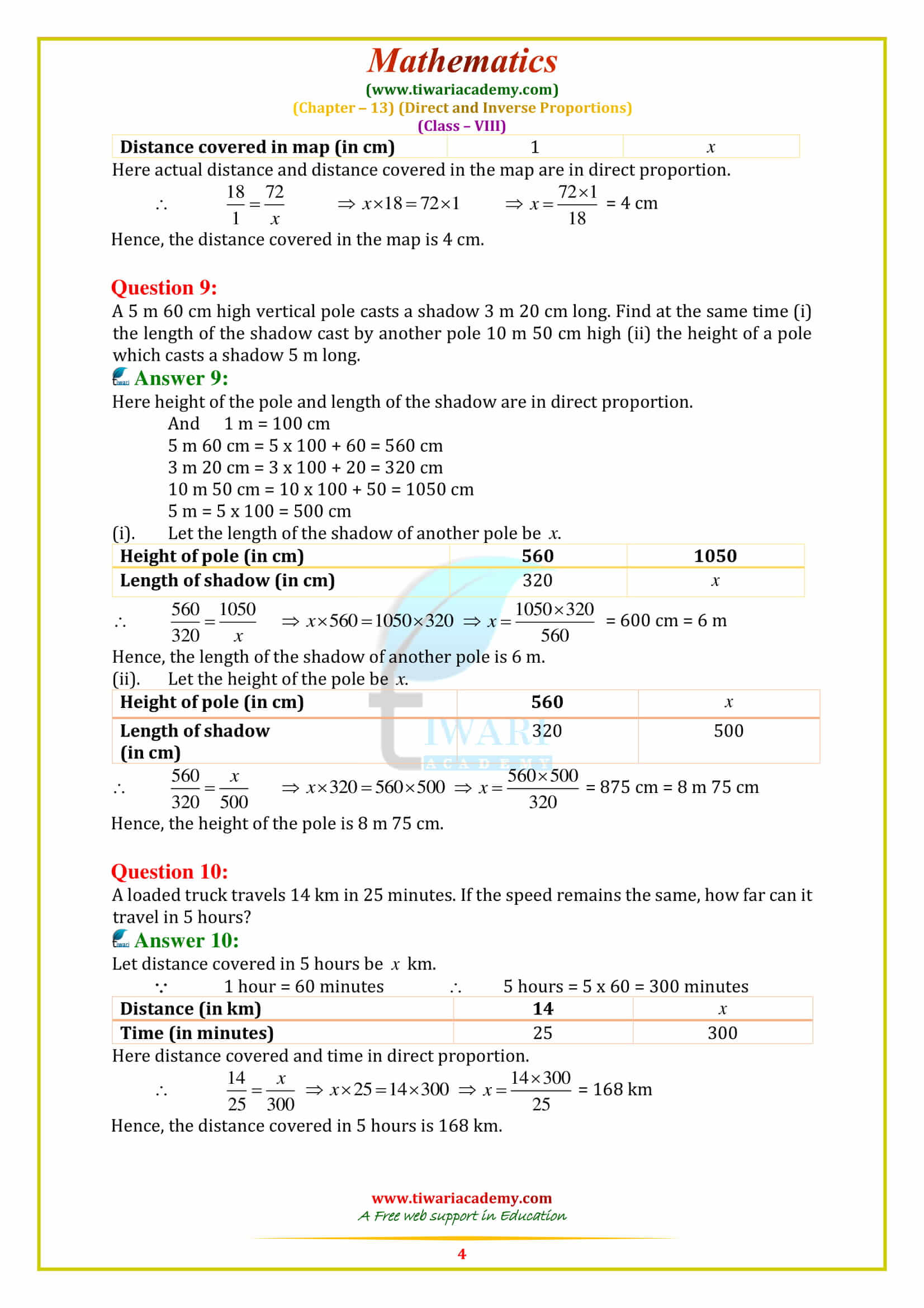 NCERT Solutions for Class 8 Maths Chapter 13 Exercise 13.1 in english medium