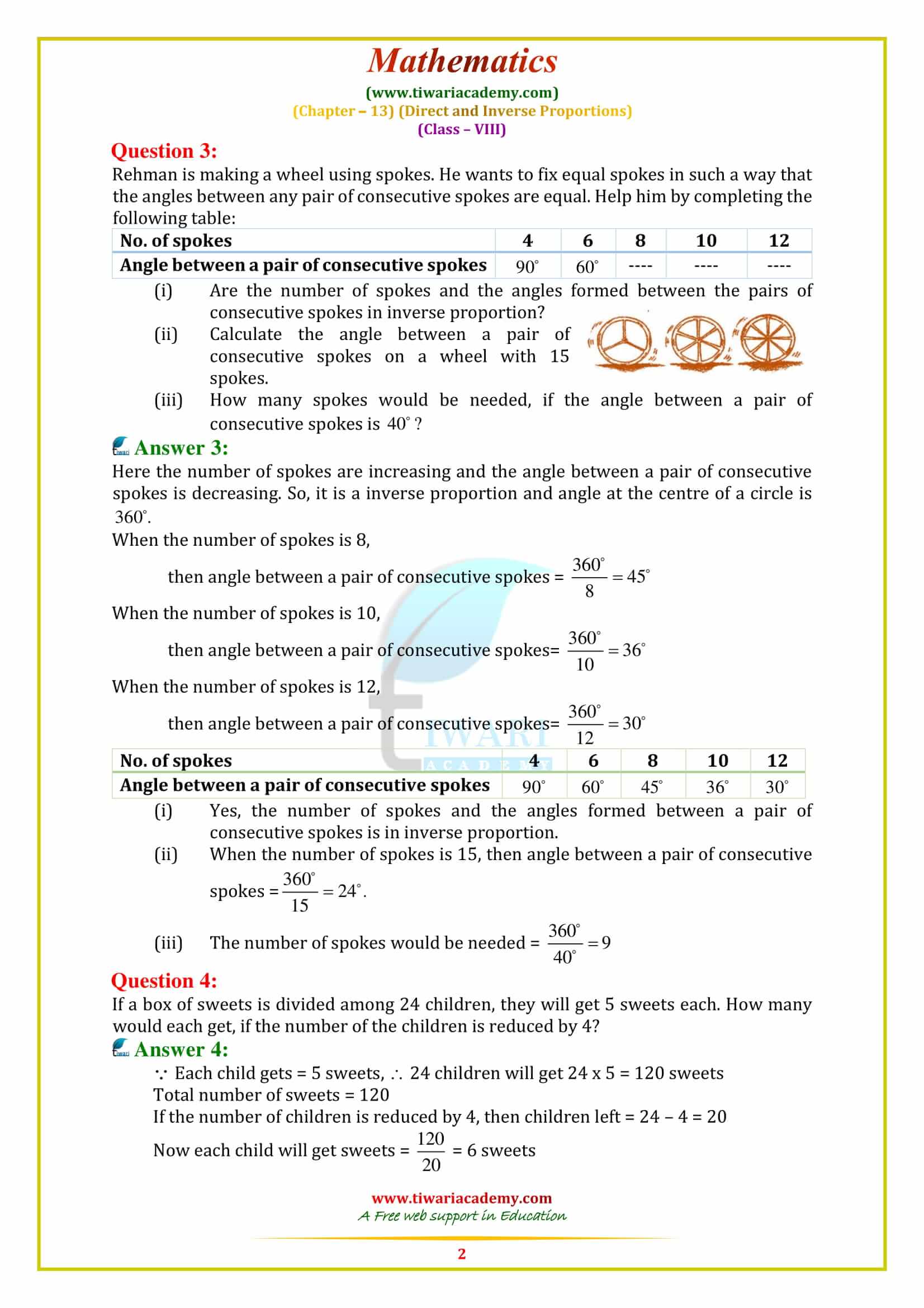 NCERT Solutions for Class 8 Maths Chapter 13 Exercise 13.2 in pdf