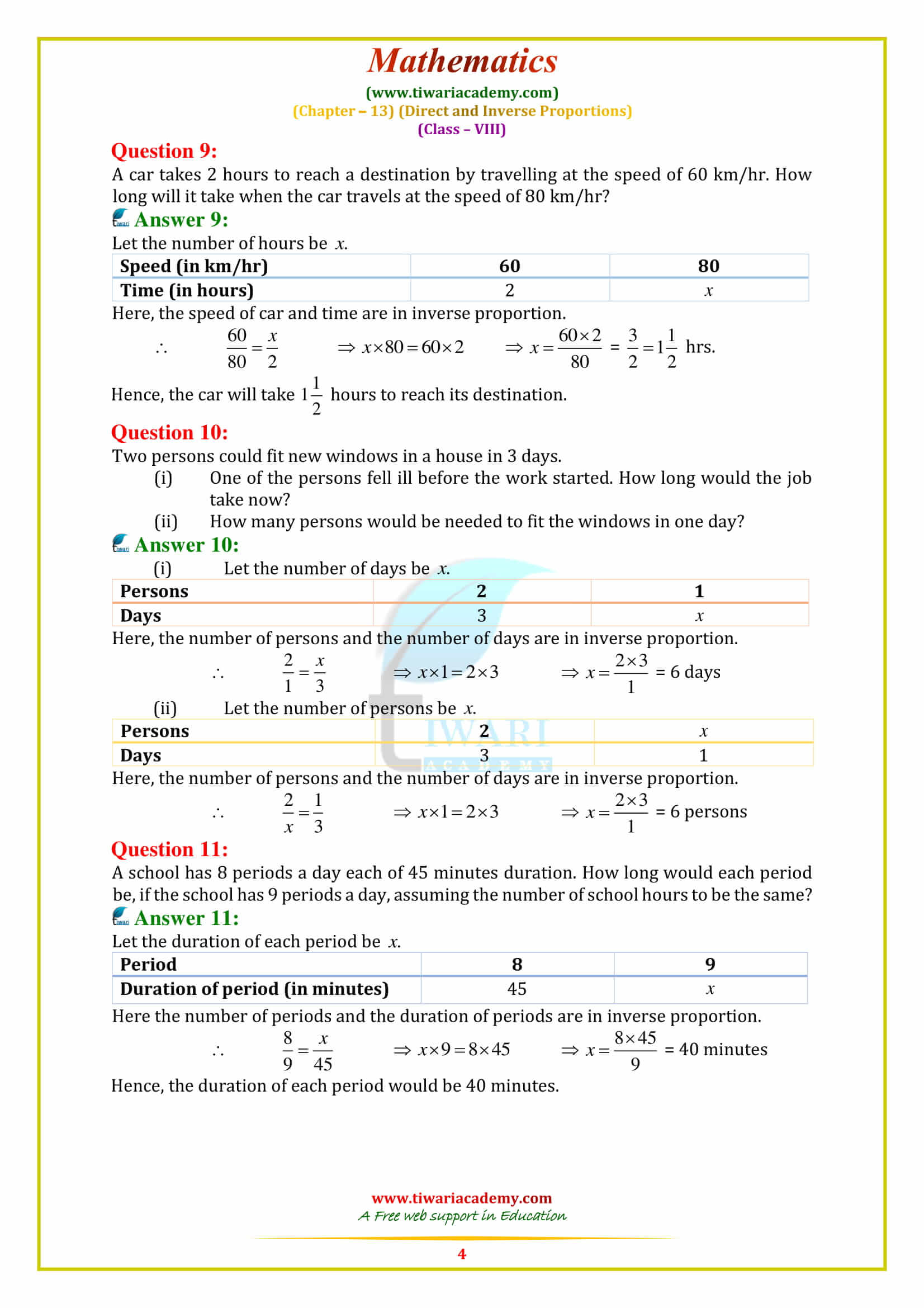 NCERT Solutions for Class 8 Maths Chapter 13 Exercise 13.2 free download