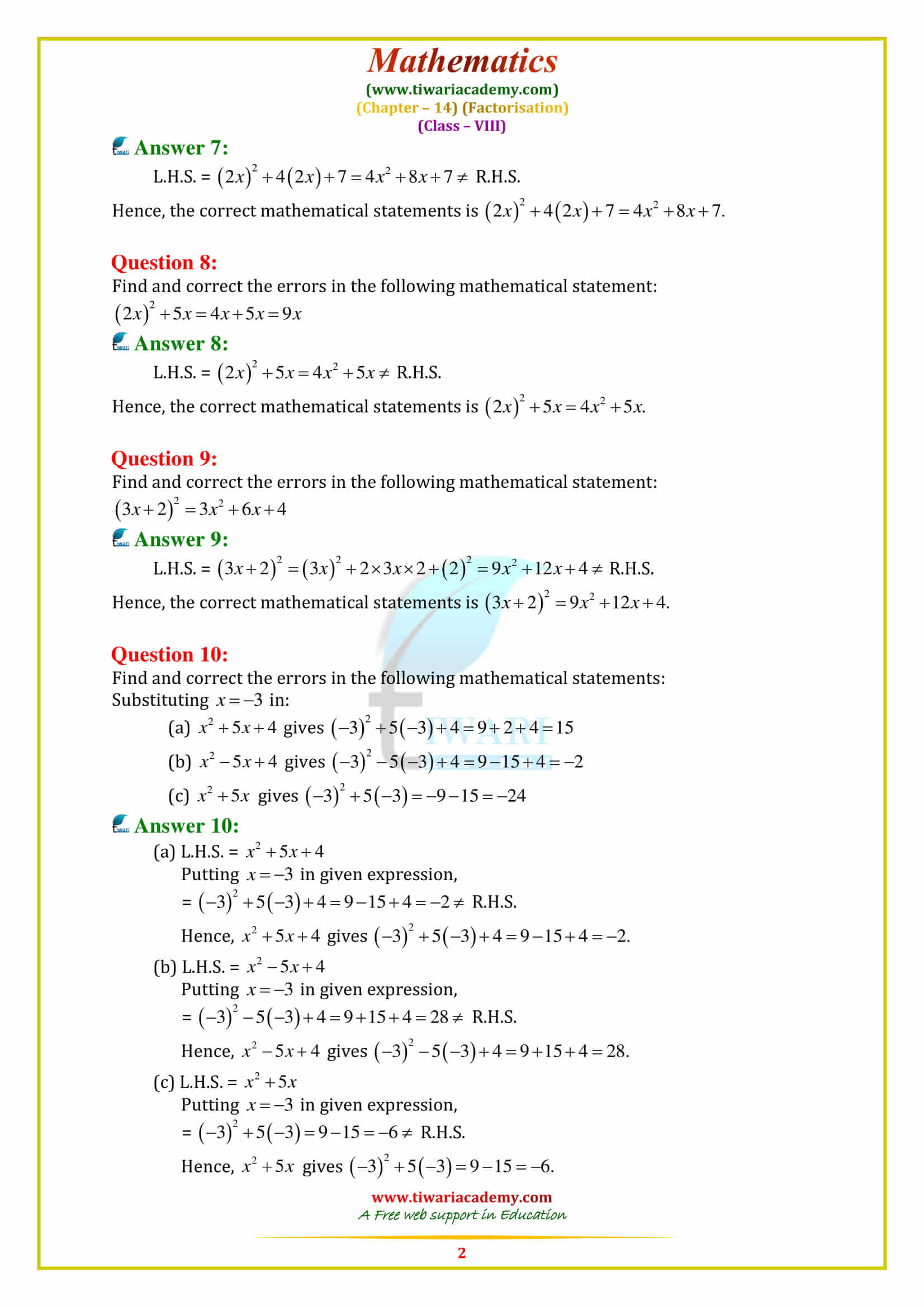 NCERT Solutions for Class 8 Maths Chapter 14 Exercise 14.4 in pdf form